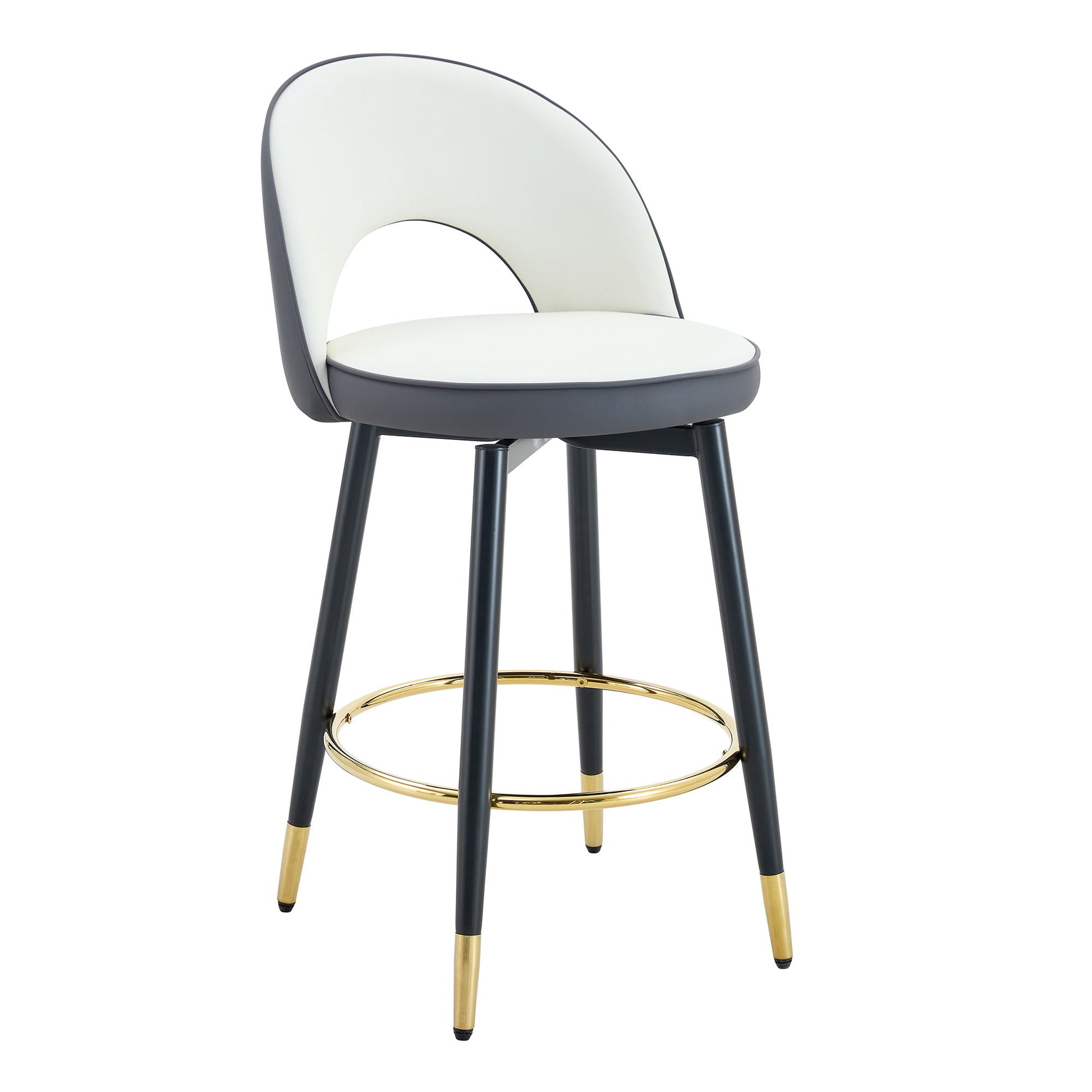 Upholstered Rotatable Bar Chair With Metal Legs For Dining Room - Best Buy Furniture
