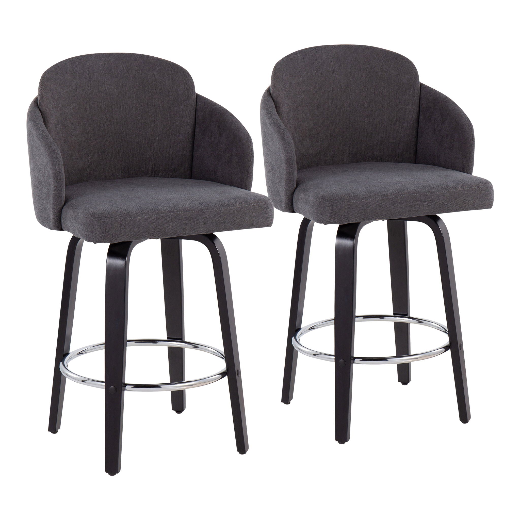 Dahlia - Contemporary Counter Stool Round Footrest (Set of 2) - Best Buy Furniture