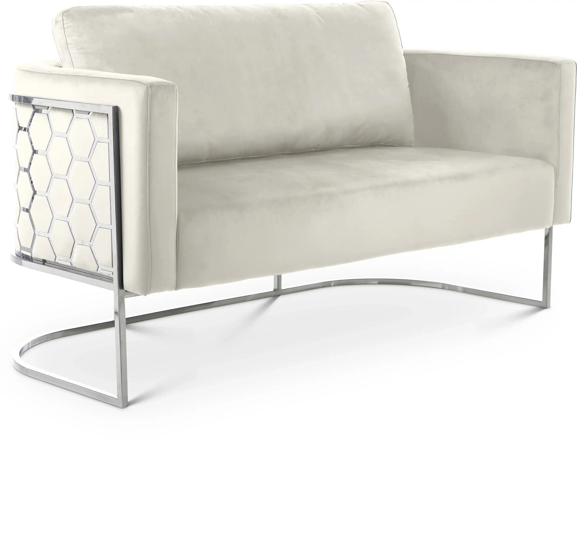 Casa - Loveseat with Chrome Legs - Best Buy Furniture
