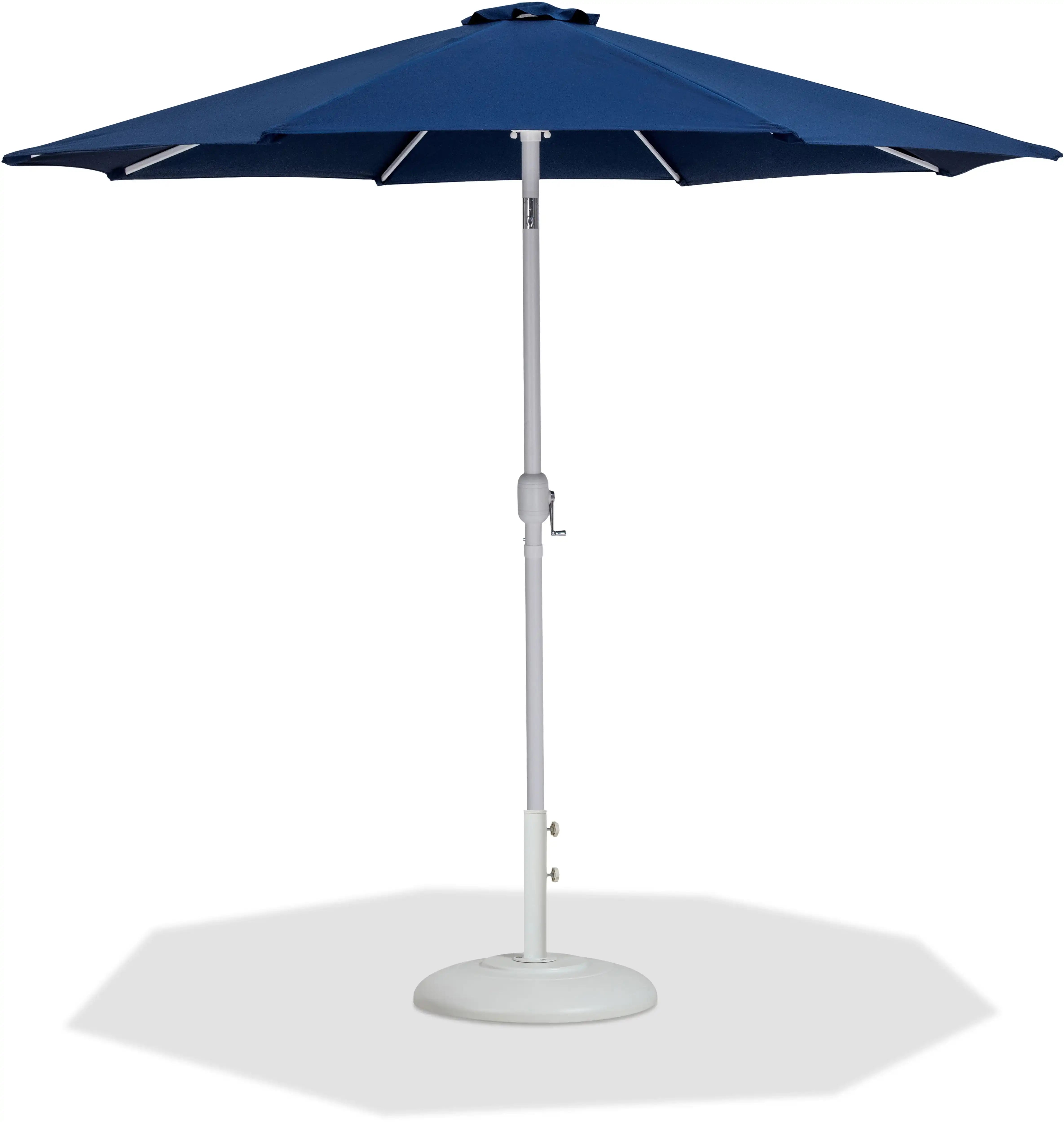 Fiji - Aluminum Patio Umbrella With Round White Base - Best Buy Furniture
