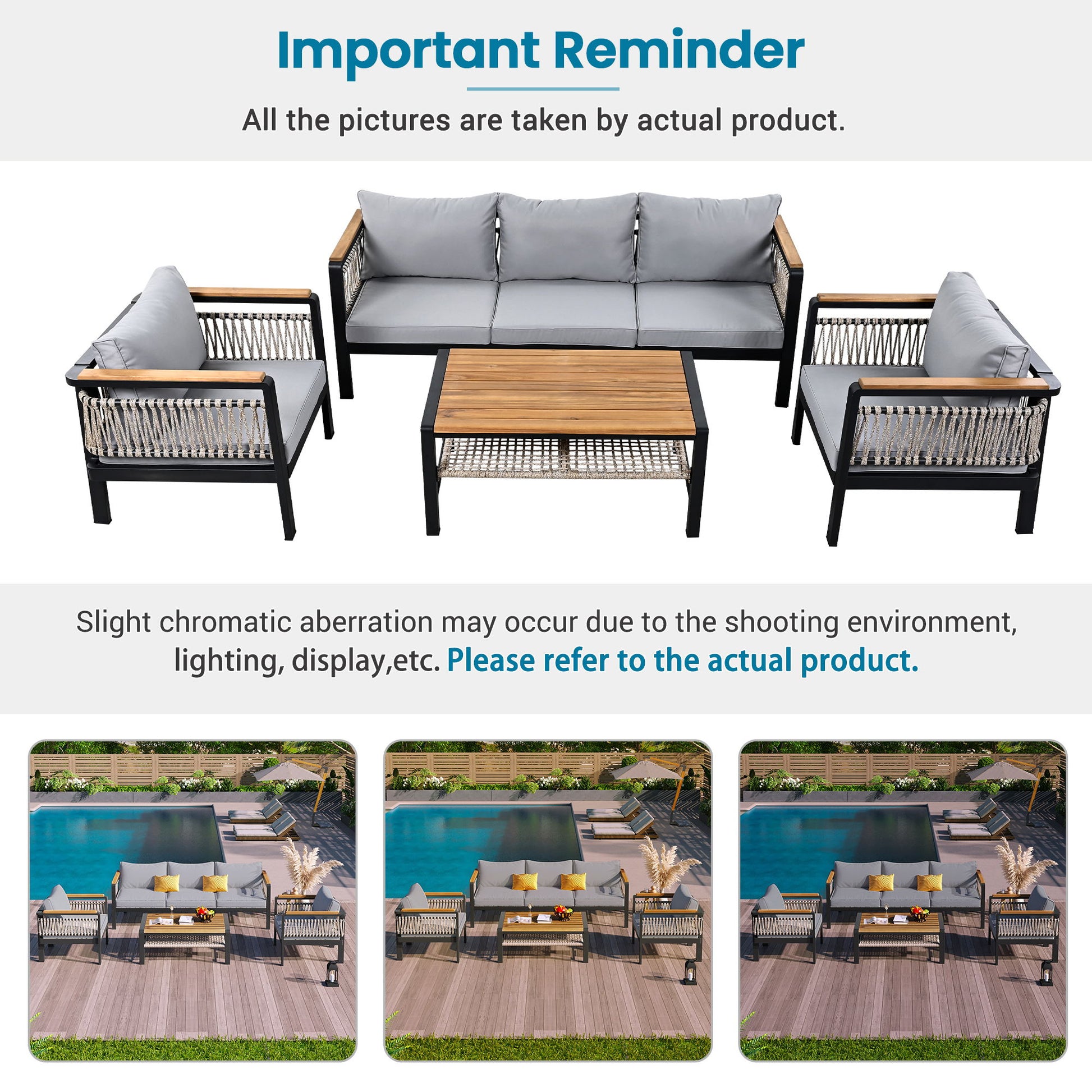 4 Pieces Outdoor Sectional Sofa Set 5 Person Patio Seating Group Outdoor Conversation Set With Cushions And A Coffee Table For Patios - Best Buy Furniture