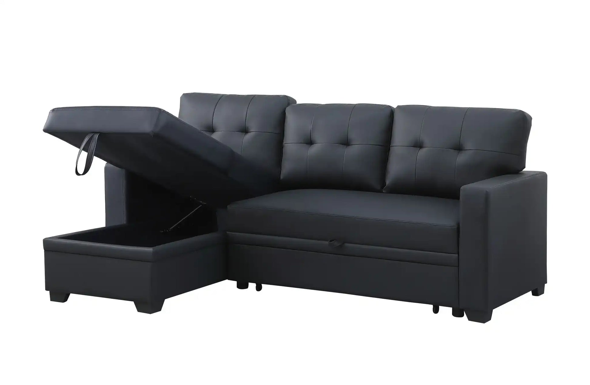 Upholstered Pull Out Sectional Sofa With Chaise - Best Buy Furniture