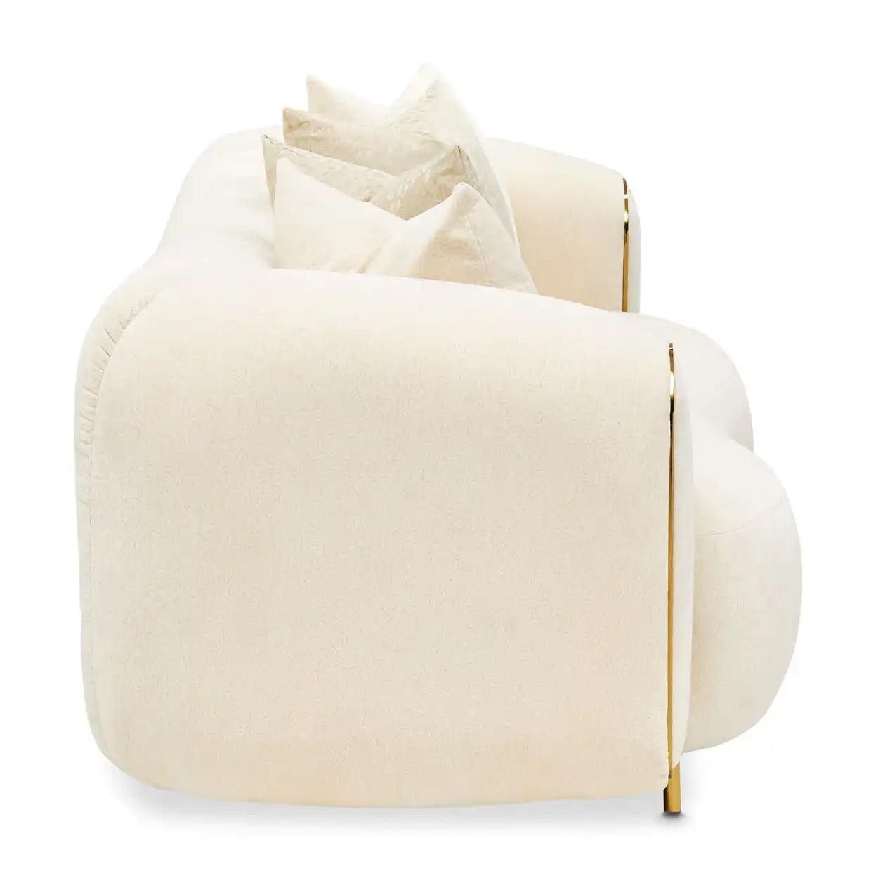 Sassani - Loveseat - Crepe / Gold - Best Buy Furniture