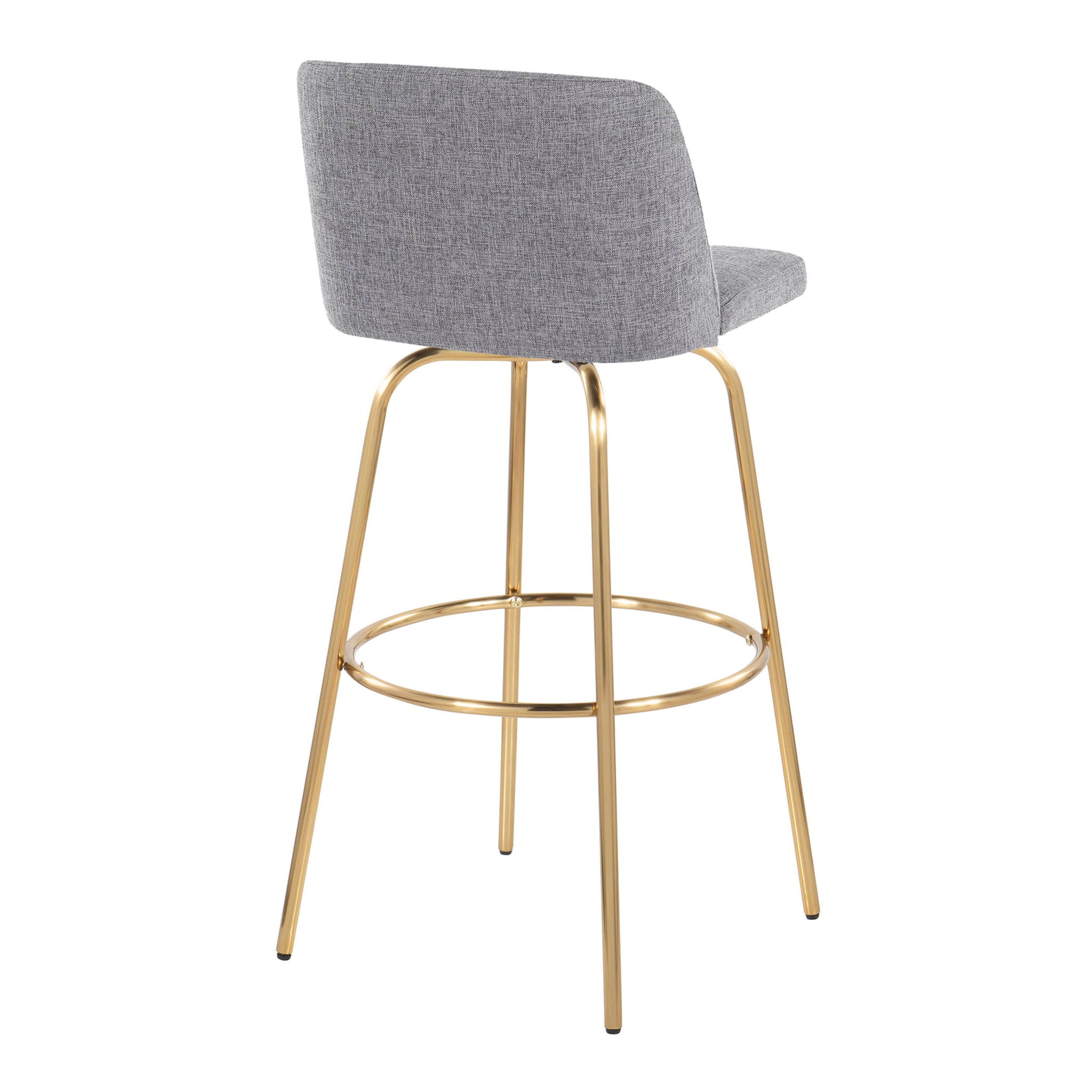 Toriano - Contemporary Fixed Height Barstool With Swivel And Round Footrest (Set of 2) - Best Buy Furniture