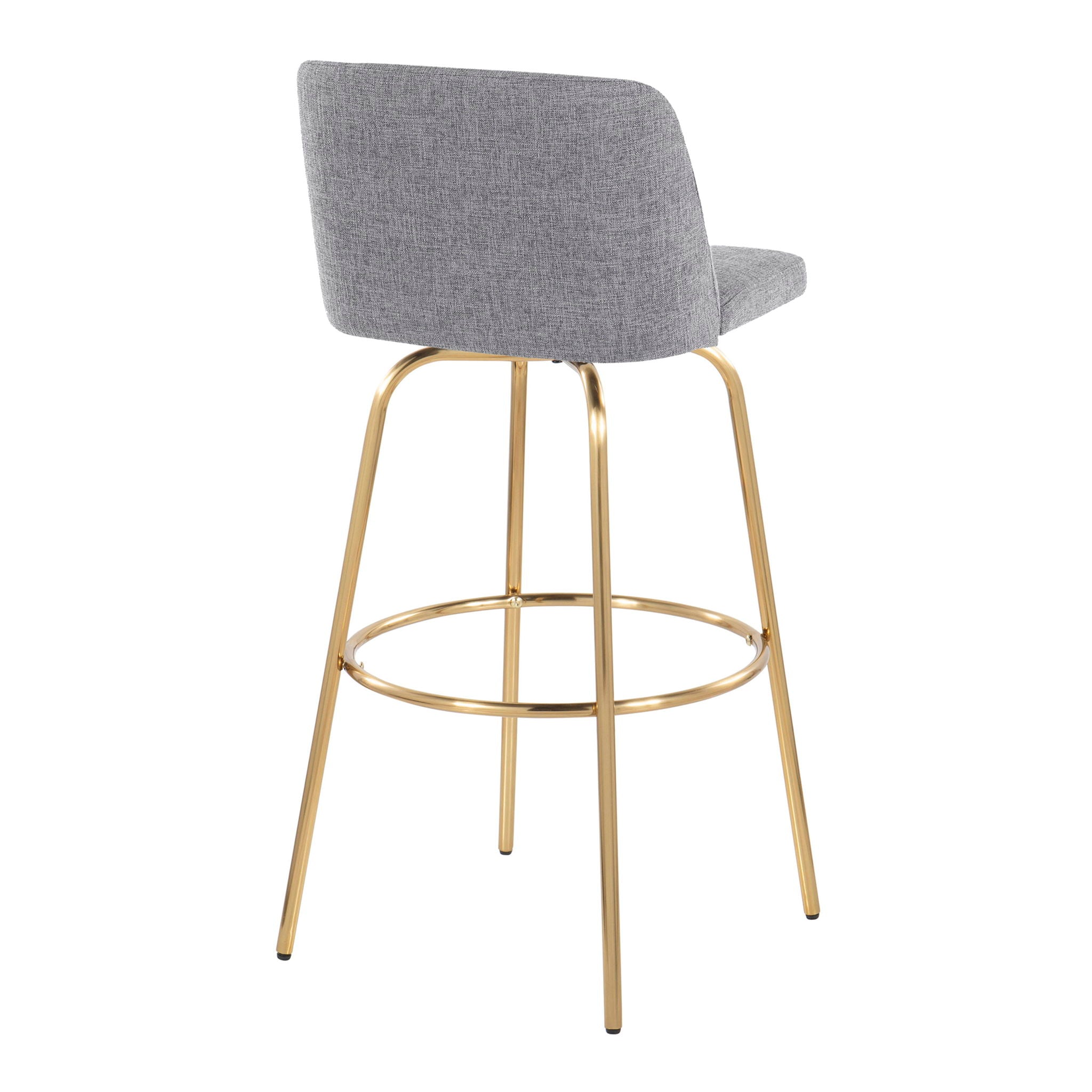 Toriano - Contemporary Fixed Height Barstool With Swivel And Round Footrest (Set of 2) - Best Buy Furniture