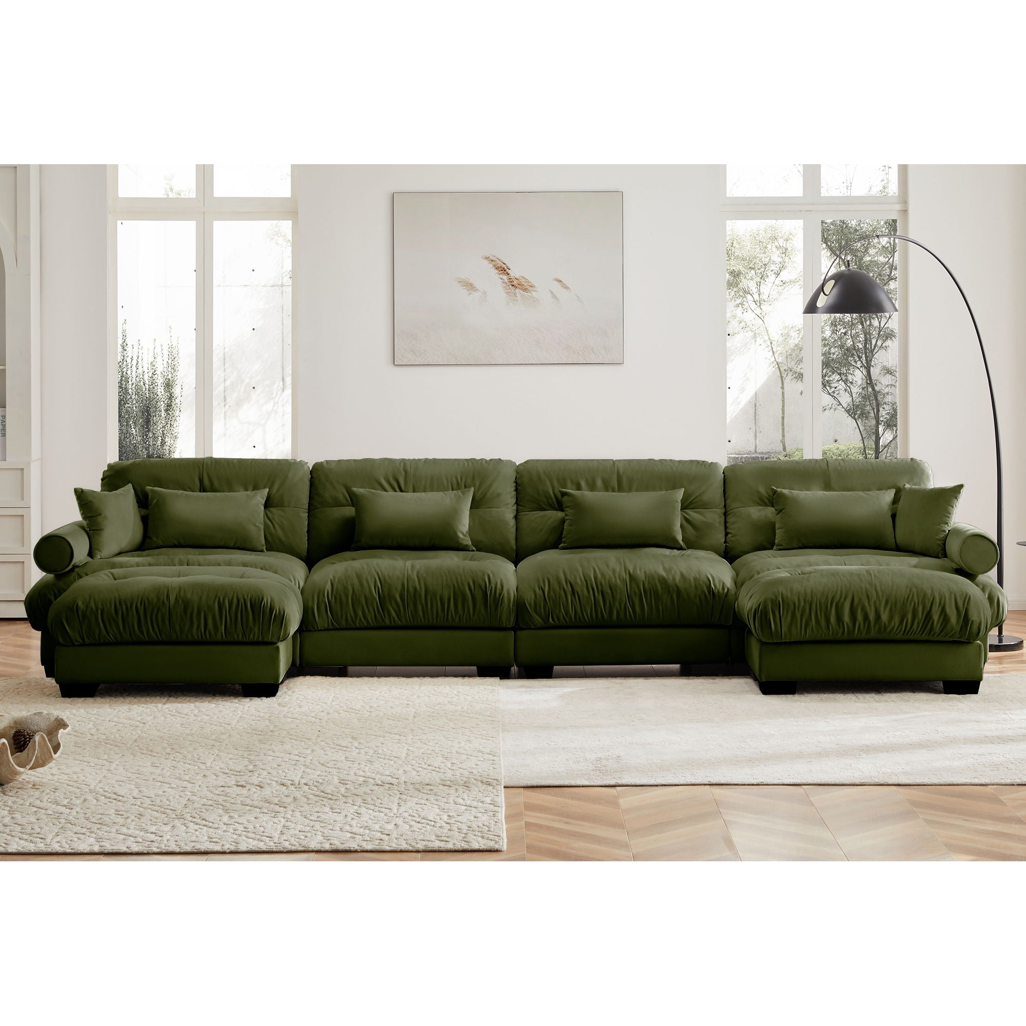 Super Comfort Oversized Modular Sectional Sofa With Movable Ottoman - Best Buy Furniture