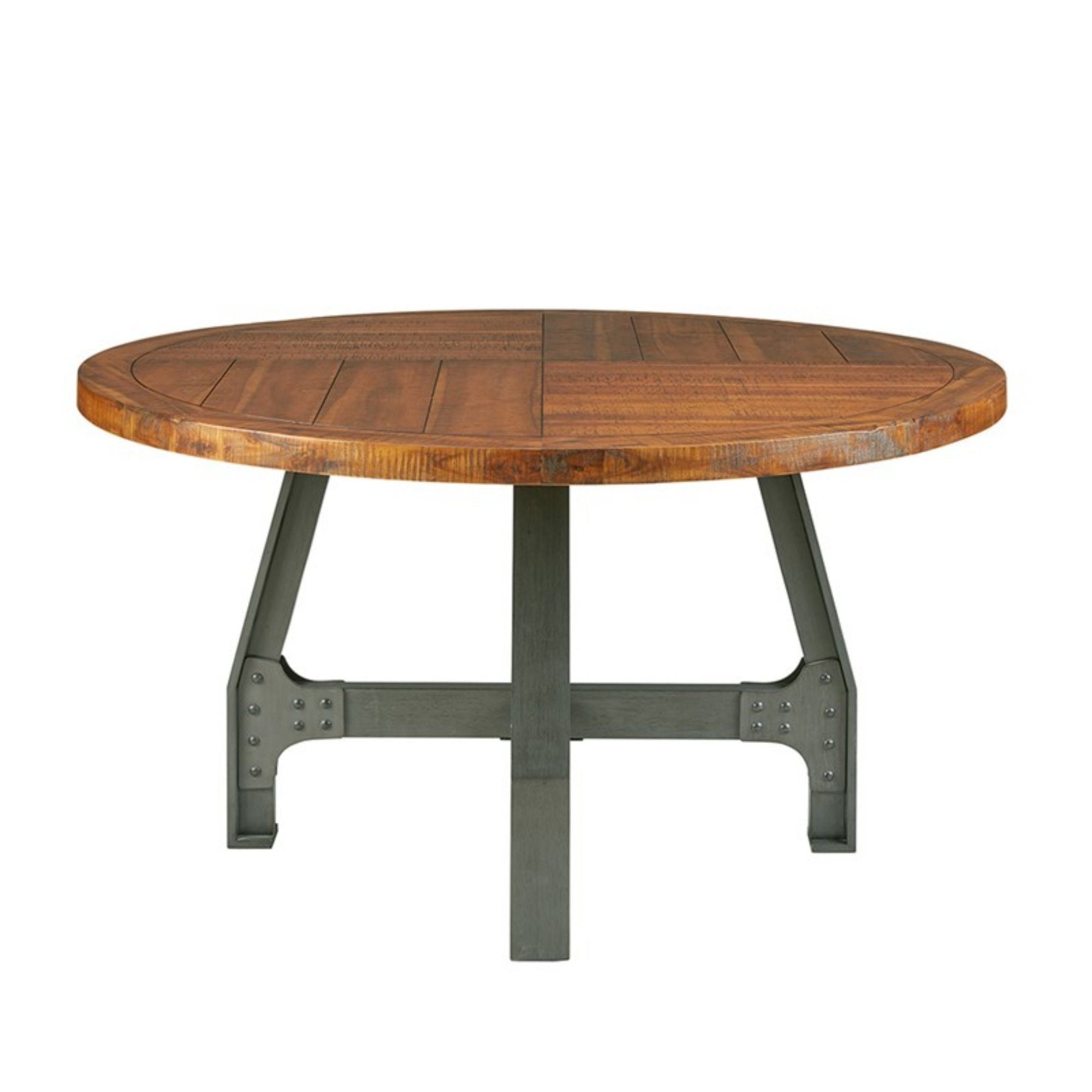 Lancaster - Round Dining / Gathering Table With Adjustable Height - Walnut - Best Buy Furniture