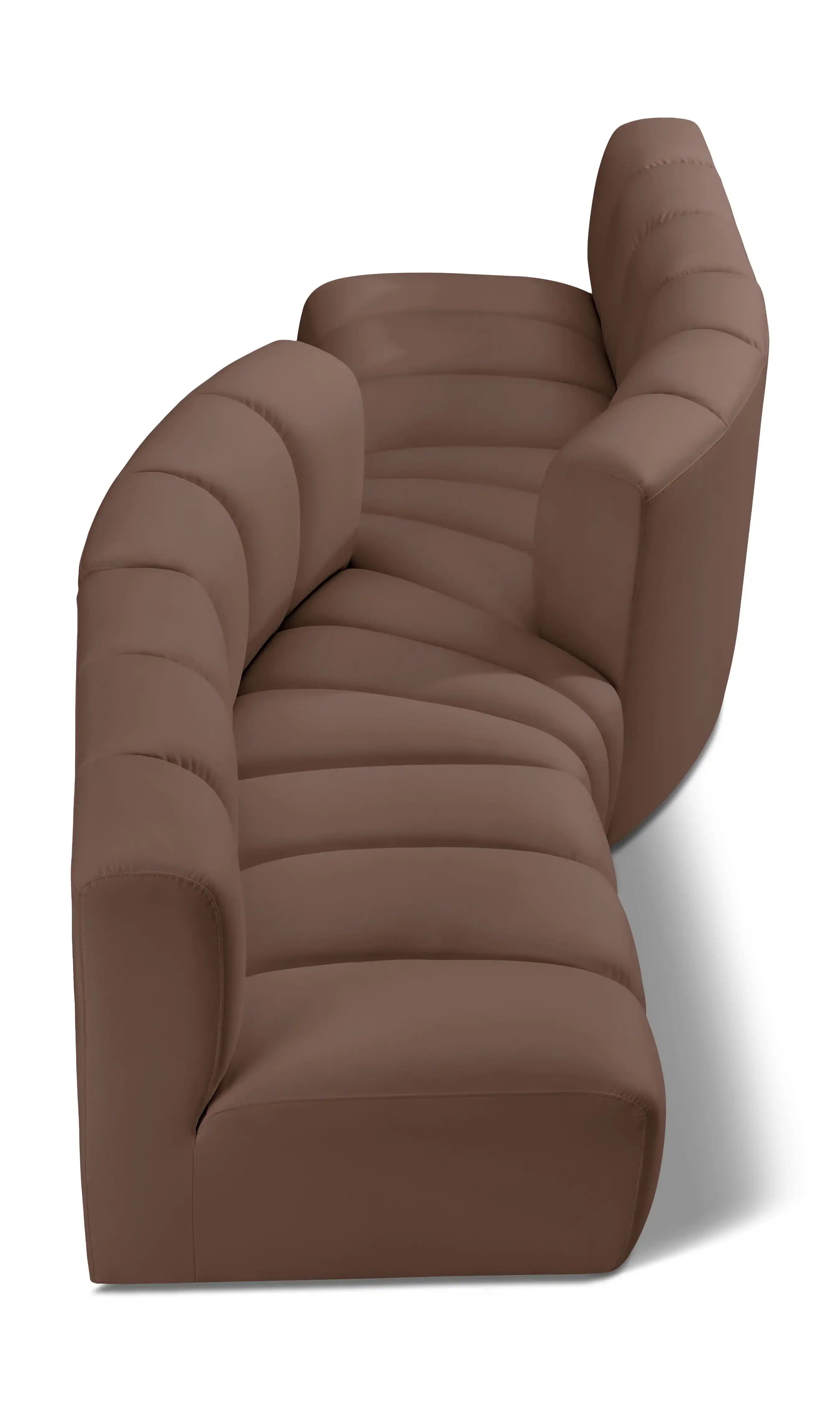 Arc - Faux Leather 4 Piece Sofa - Best Buy Furniture