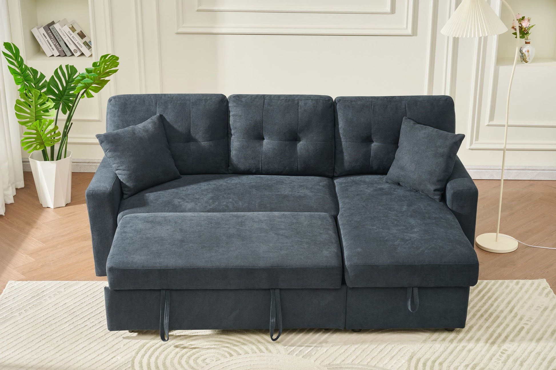 Reversible Sofa Couch Sleeper With Pull Out Bed And USB Port - Best Buy Furniture