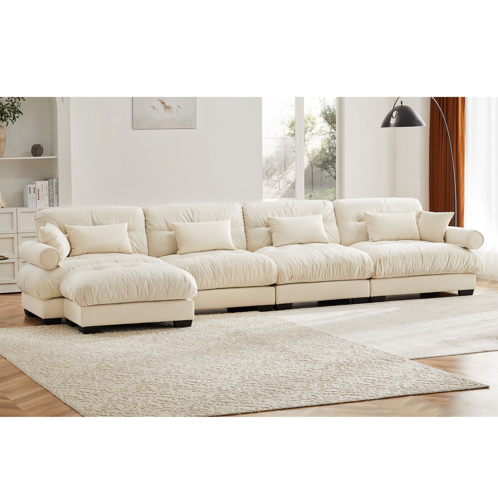 Super Comfort Oversized Modular Sectional Sofa With Movable Ottoman - Best Buy Furniture
