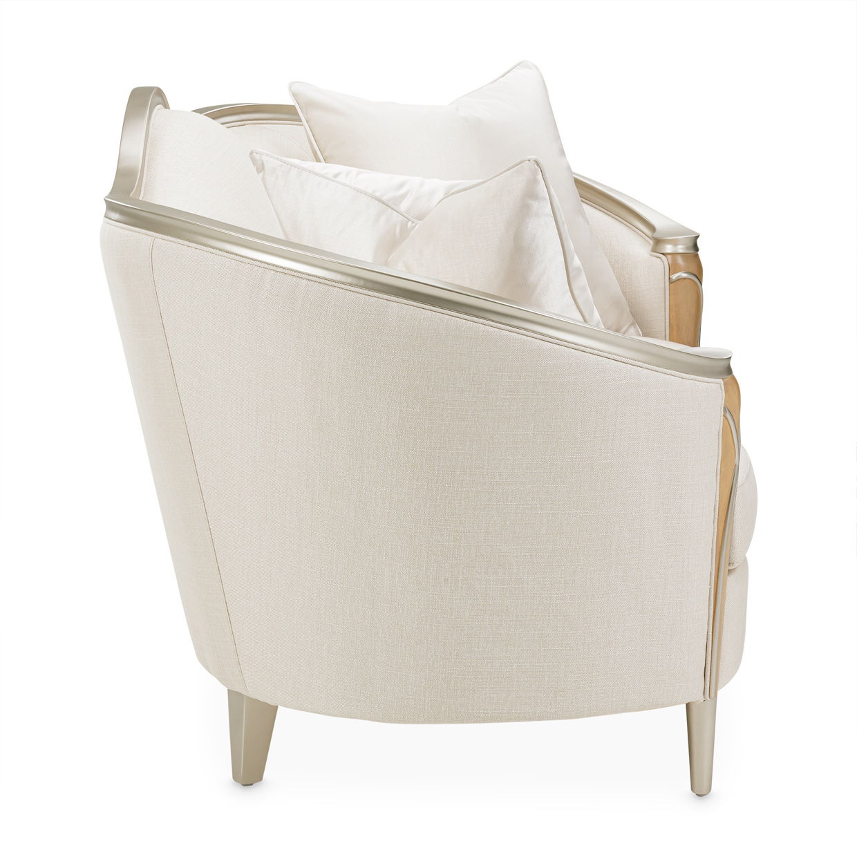 Villa Cherie - Loveseat - Pearl / Caramel - Best Buy Furniture