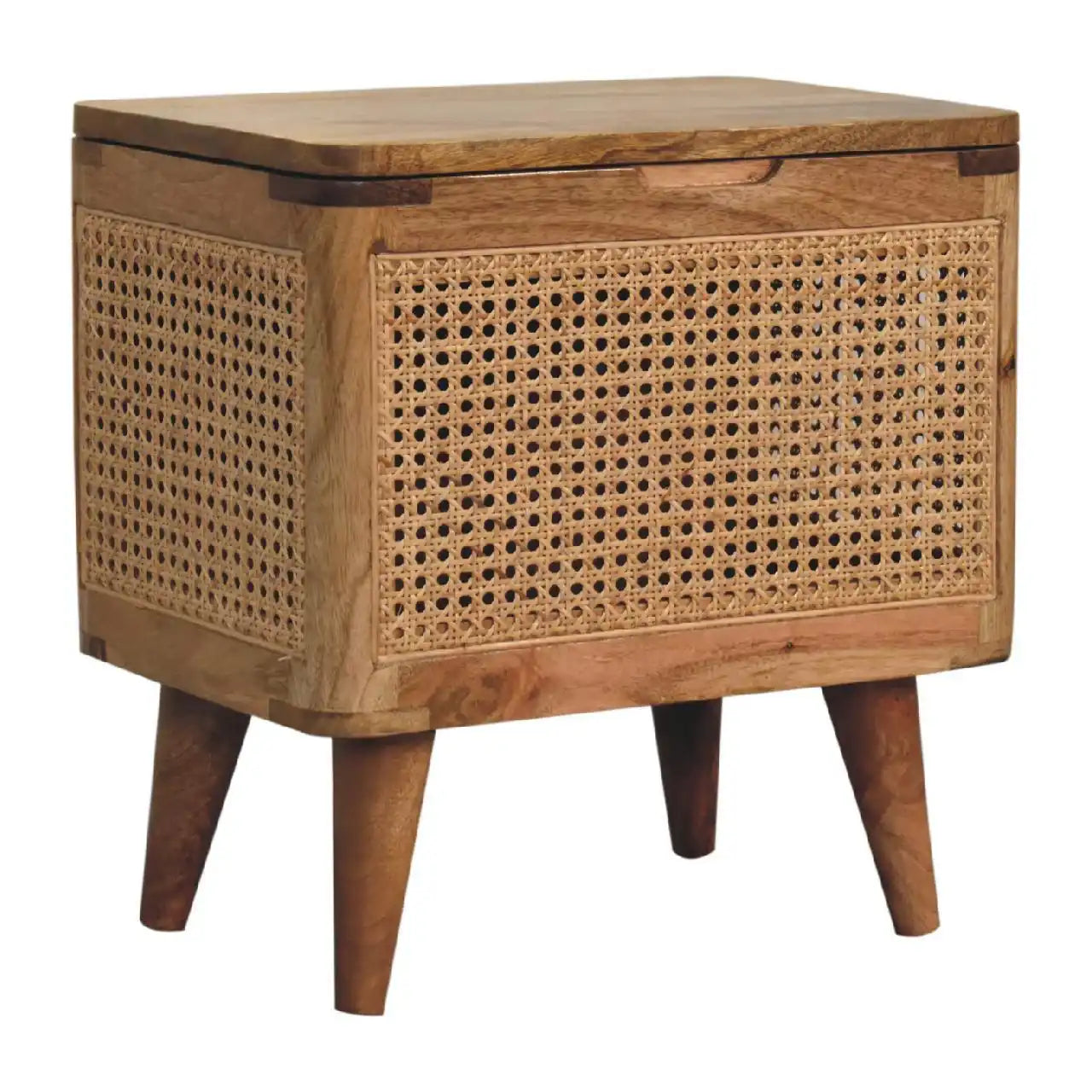 Larissa - Lid Up Storage Stool - Oak - Best Buy Furniture