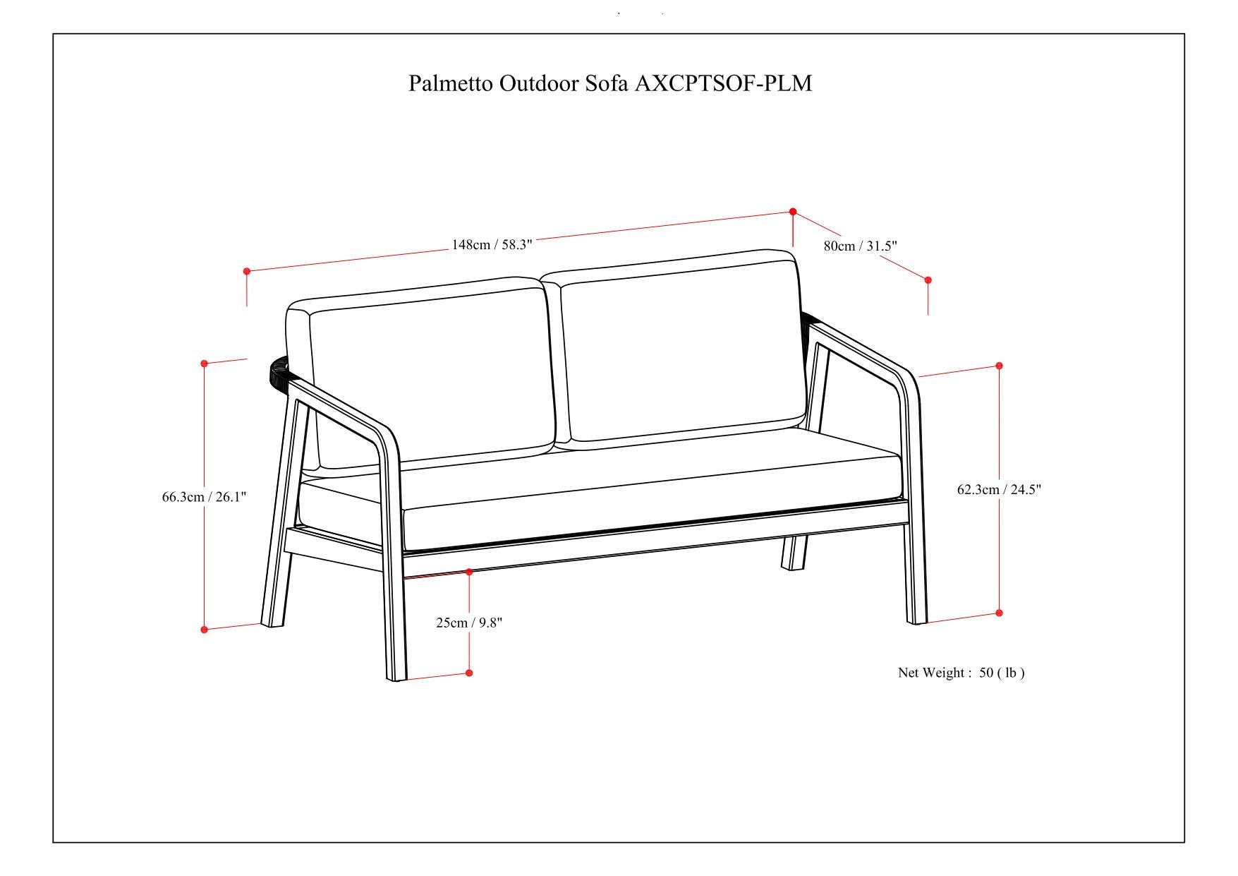 Palmetto - Outdoor Sofa - Stone Gray - Best Buy Furniture