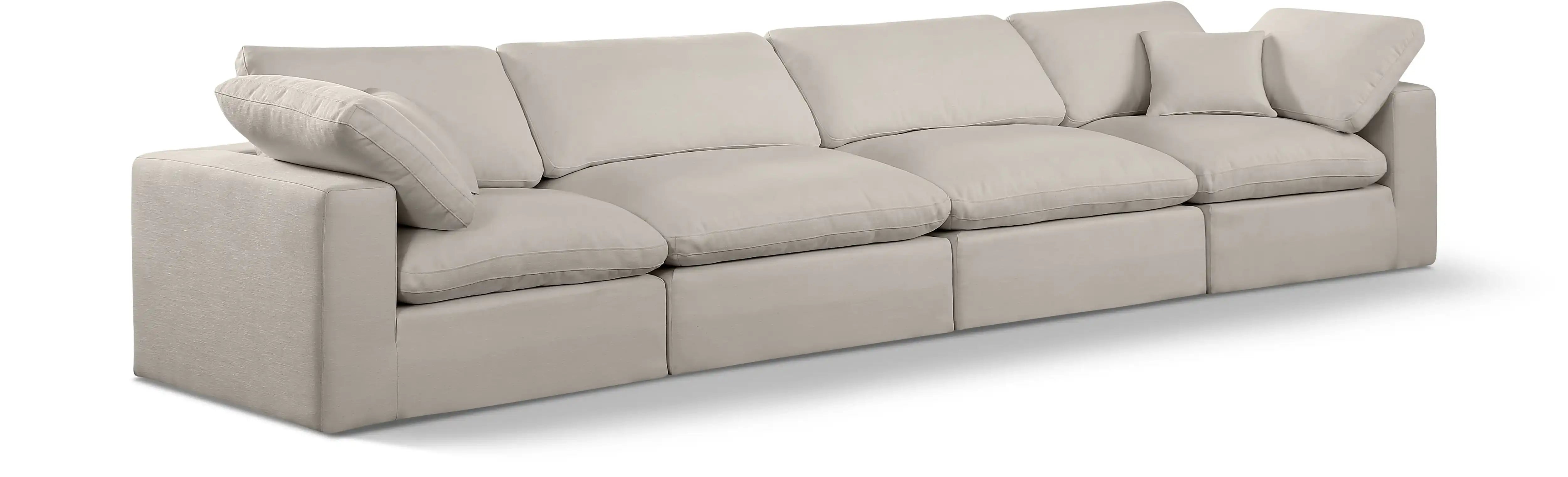 Comfy - Linen Modular Sofa 4 Seats - Best Buy Furniture