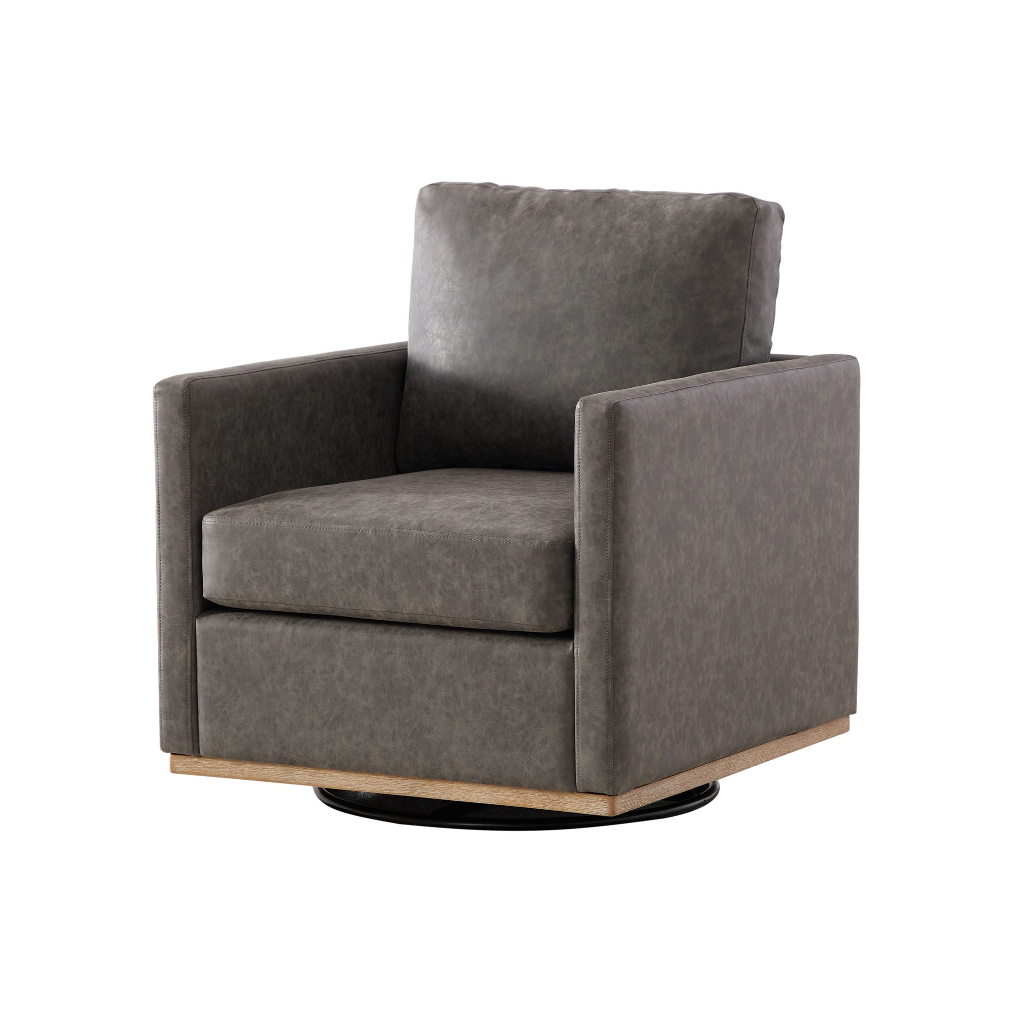 Modern Upholstered Square Swivel Accent Chair With 360 Degree Rotation - Best Buy Furniture
