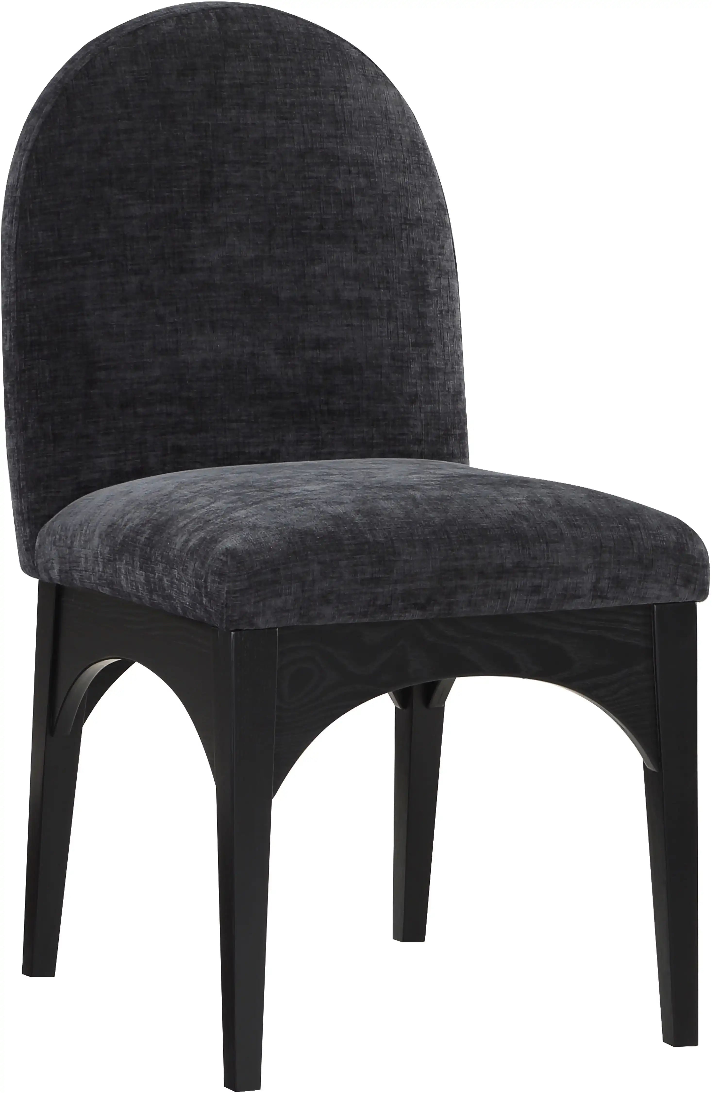 Waldorf - Chenille Dining Side Chair With Black Legs - Best Buy Furniture