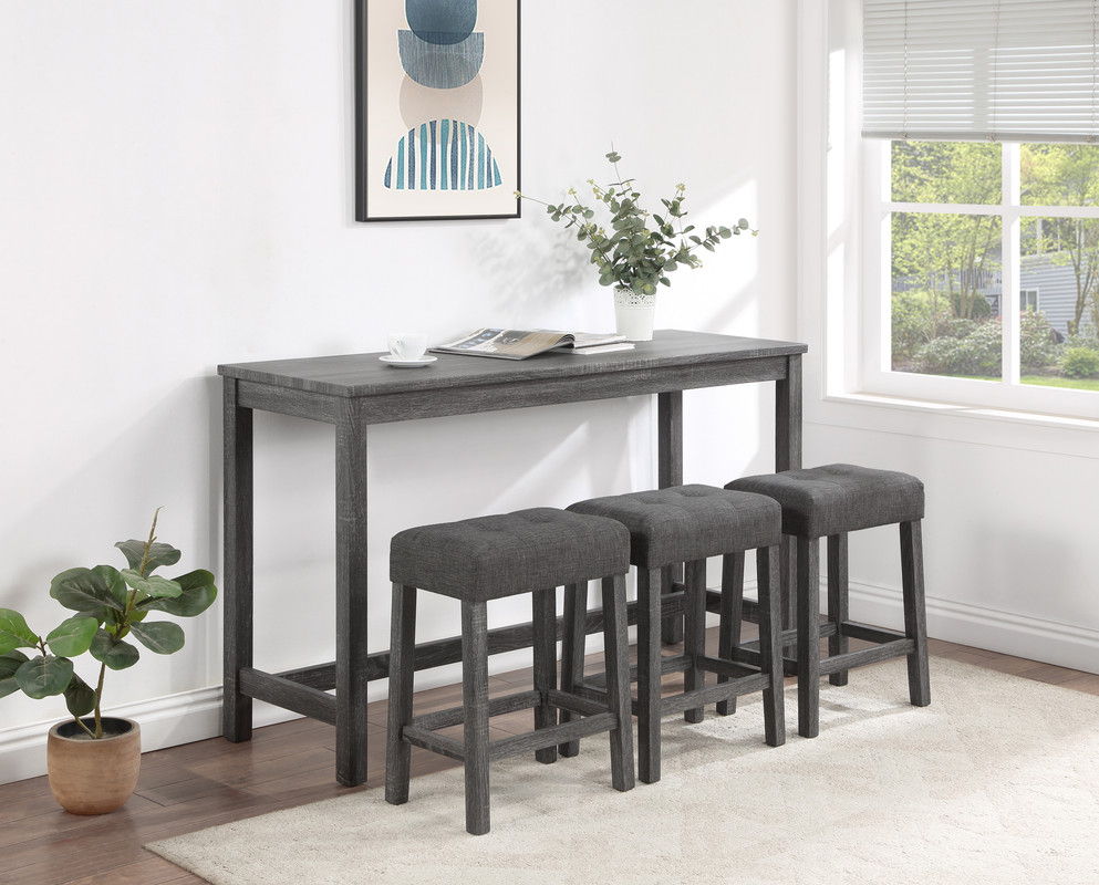 Oriana - 4 Piece Counter Height Pub Table Set With Tufted Stools - Best Buy Furniture