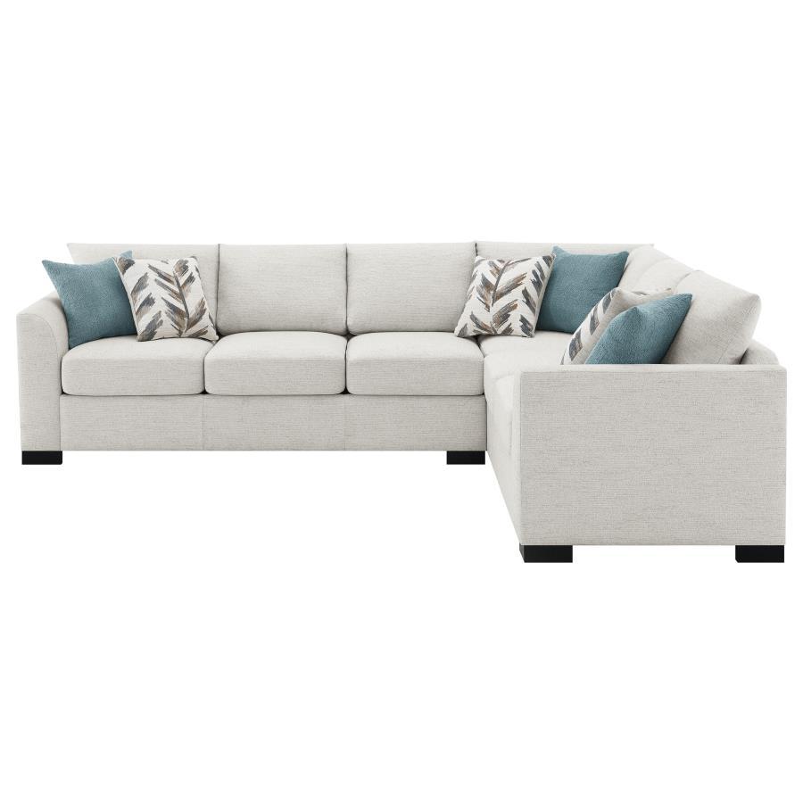 Ashford - Chenille Upholstered Sleeper Sectional Sofa - Greige - Best Buy Furniture