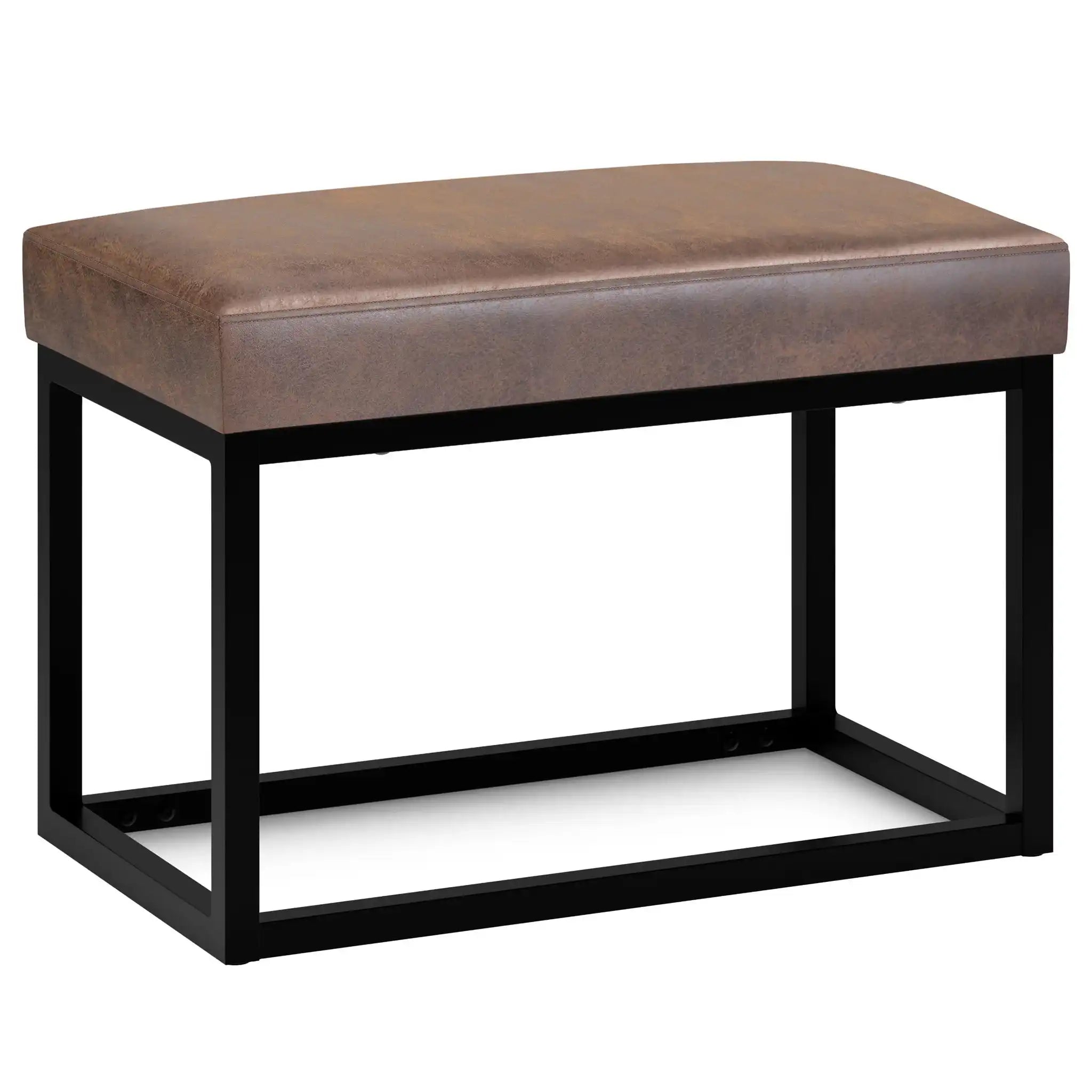 Reynolds - Small Bench - Distressed Chestnut Brown - Best Buy Furniture