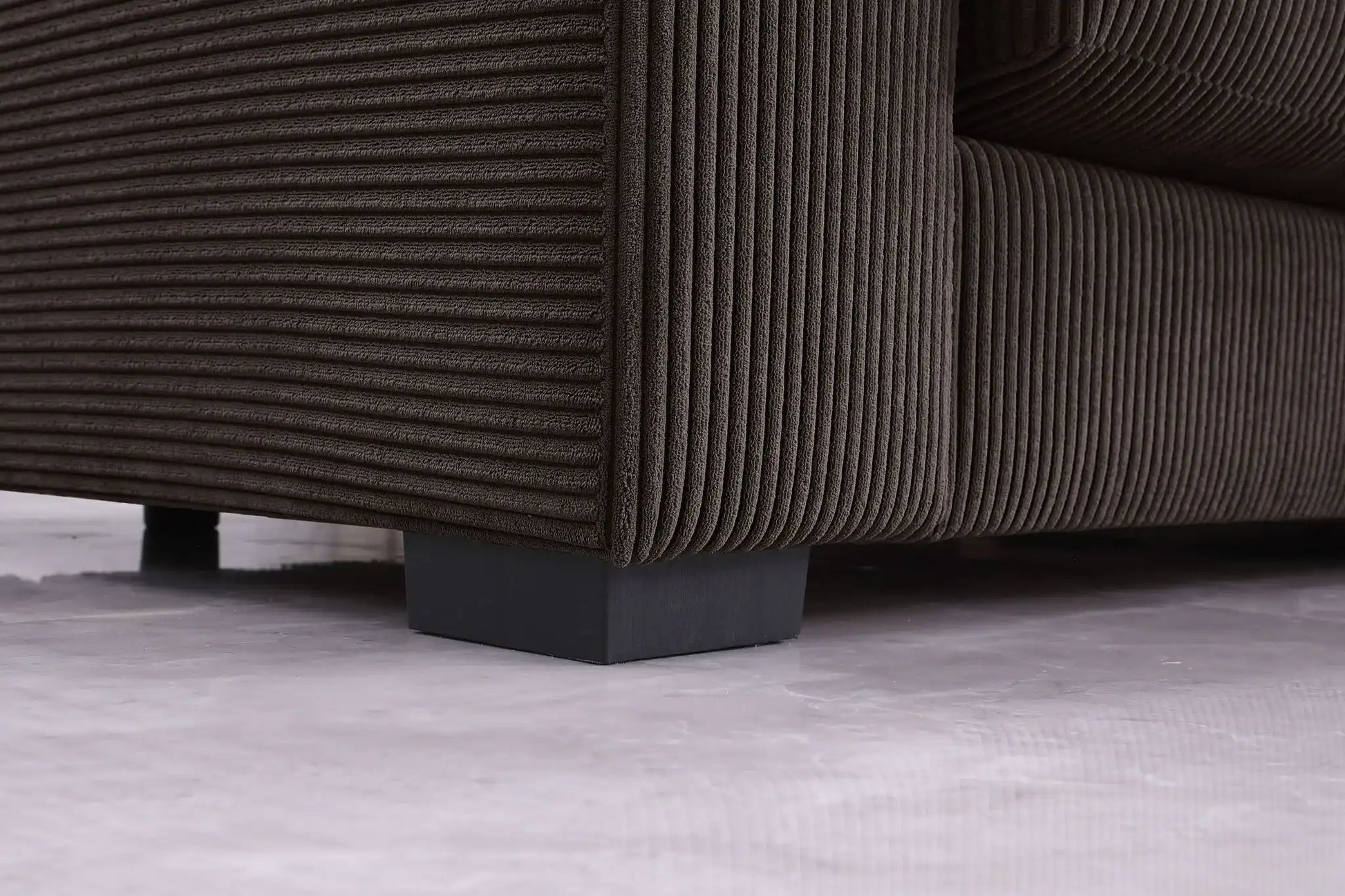 Naomi - 3 Piece Upholstered Sectional - Dark Brown - Best Buy Furniture