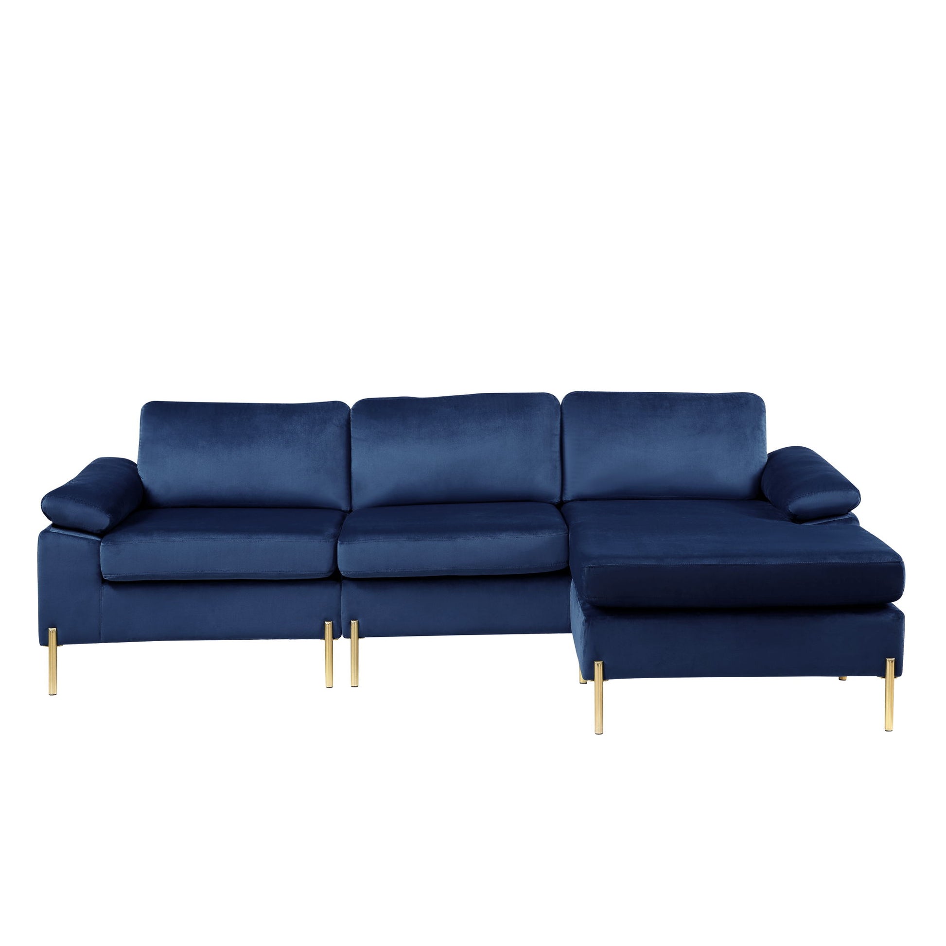 Shannon - Velvet Sectional Sofa With Chaise - Best Buy Furniture