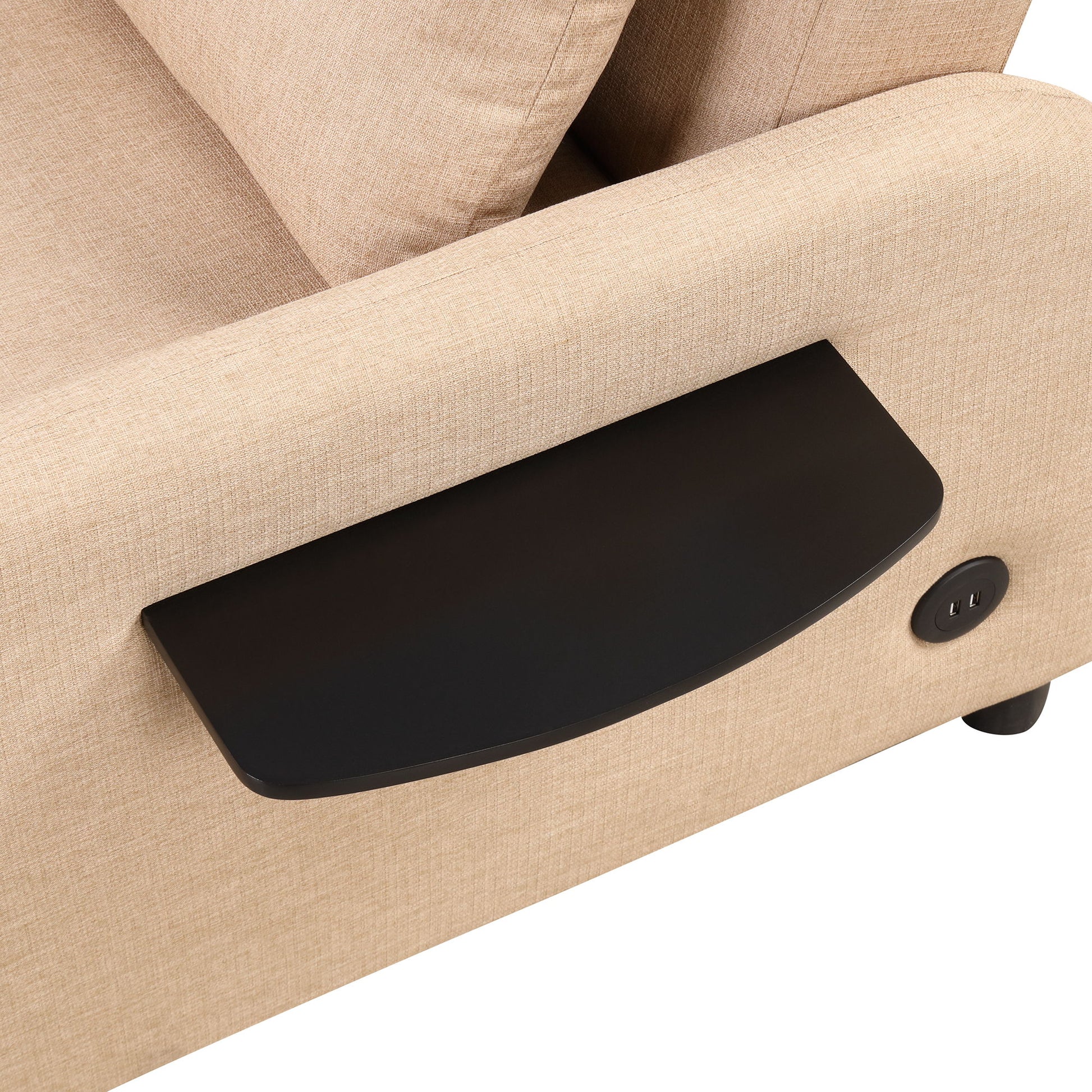 Versatile Pull Out Sofa Sleeper 3 In 1 With Wing Table & USB Charge, Compact Design - Best Buy Furniture