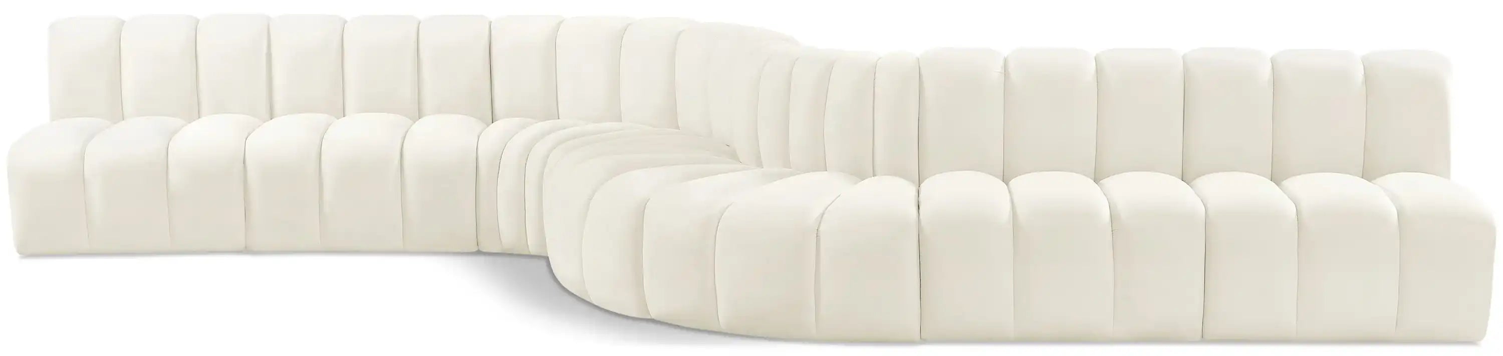 Arc - Velvet 8 Piece Curved Modular Sofa - Best Buy Furniture
