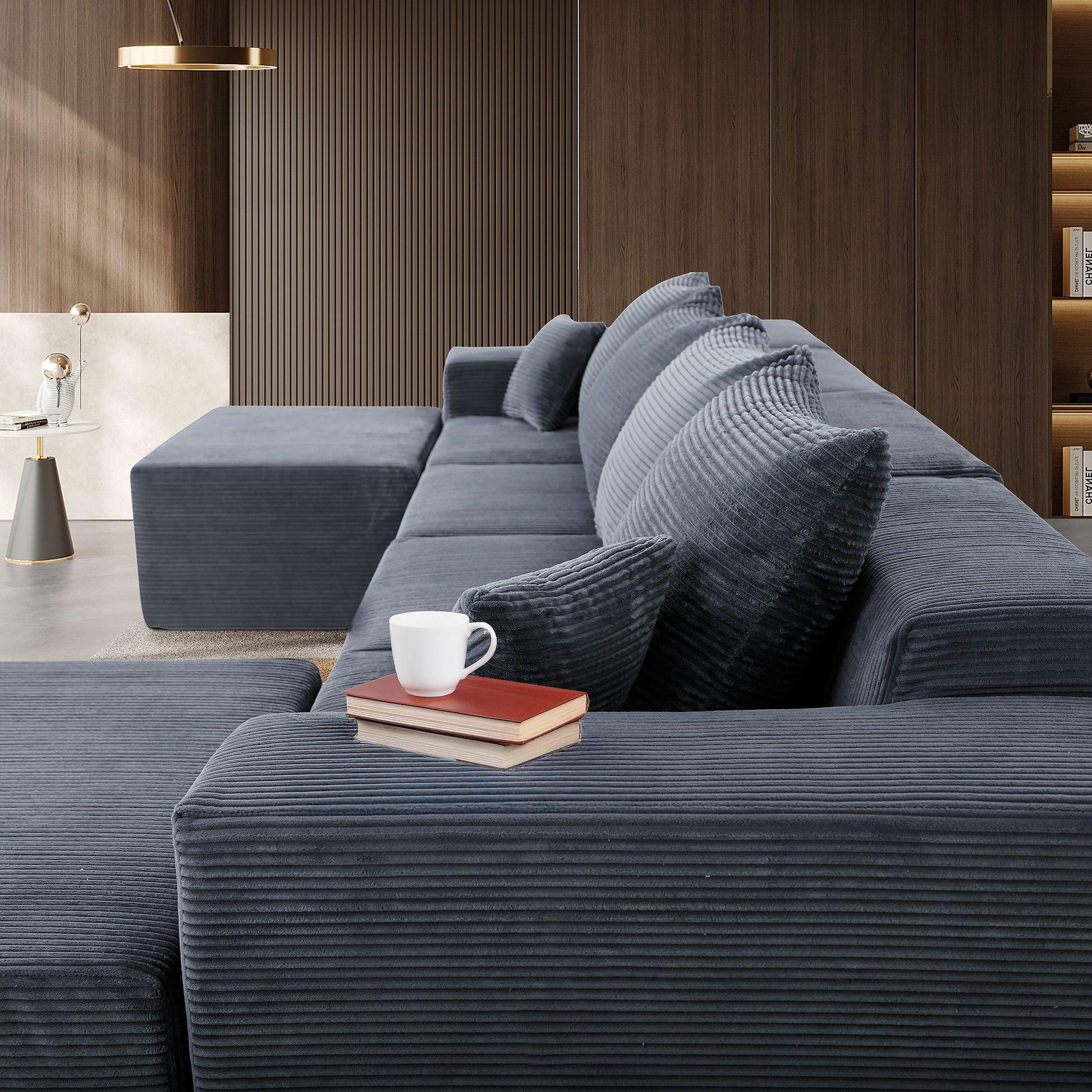 Modular Sectional Sofa, Convertible Couch With Chaise Corduroy - Best Buy Furniture