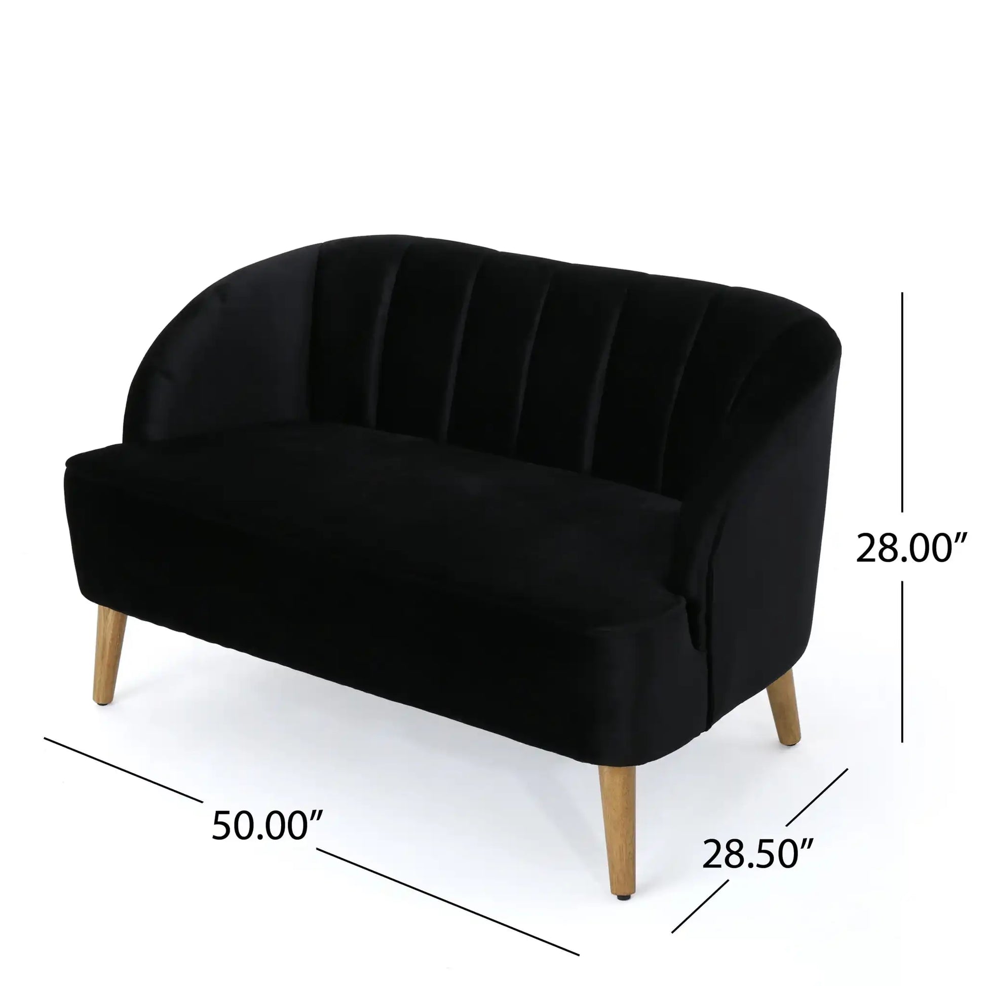 Modern Classic Shell Backed Loveseat - Best Buy Furniture