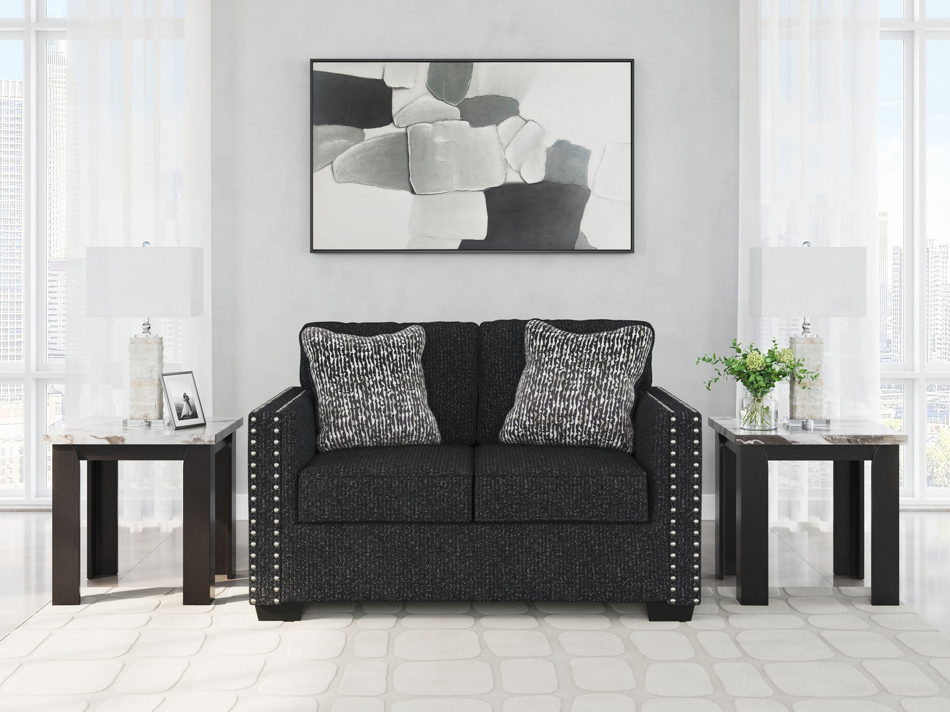 Jasmine Peaks - Loveseat - Coal - Best Buy Furniture