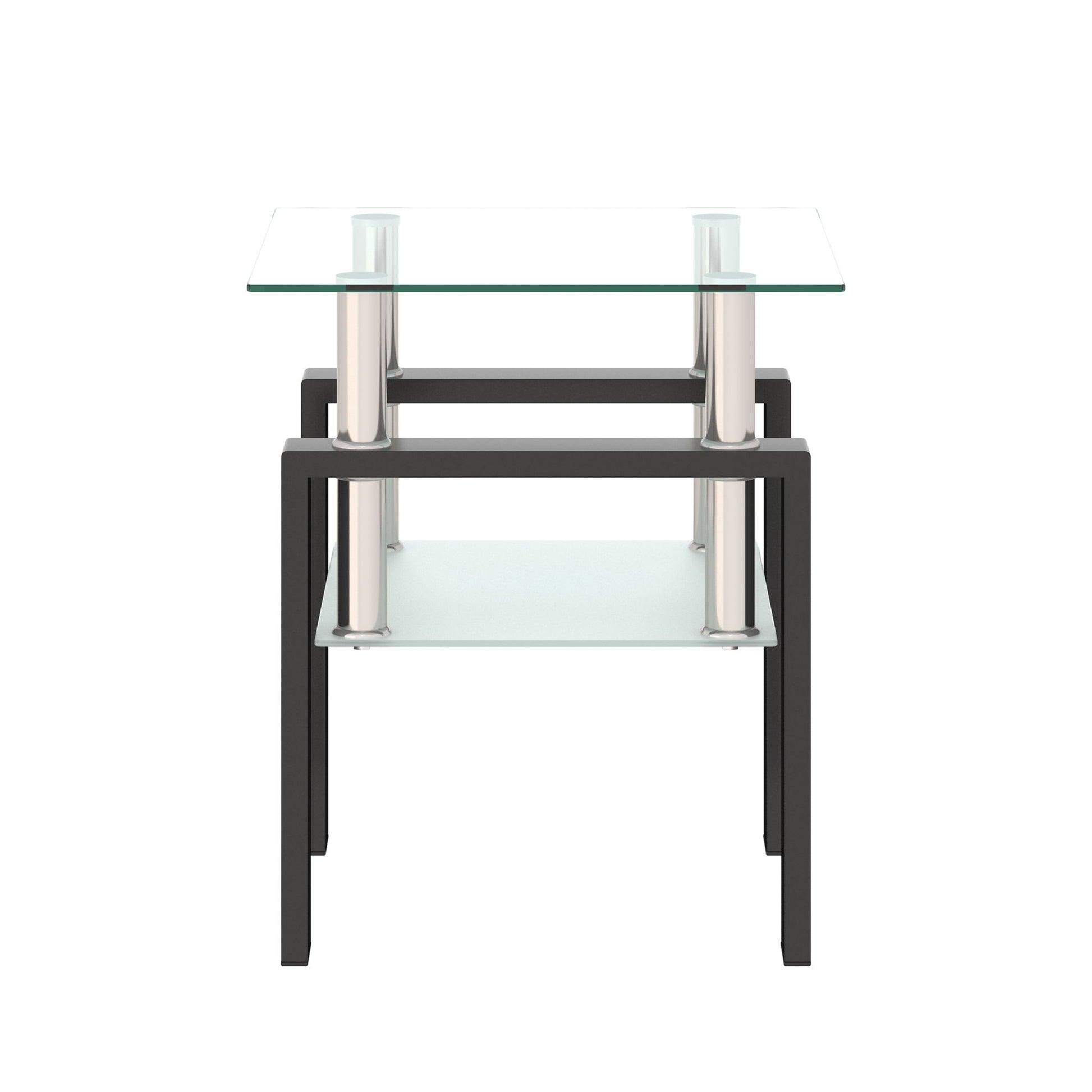 Modern Tempered Glass Tea Table, End Square Table For Living Room - Best Buy Furniture