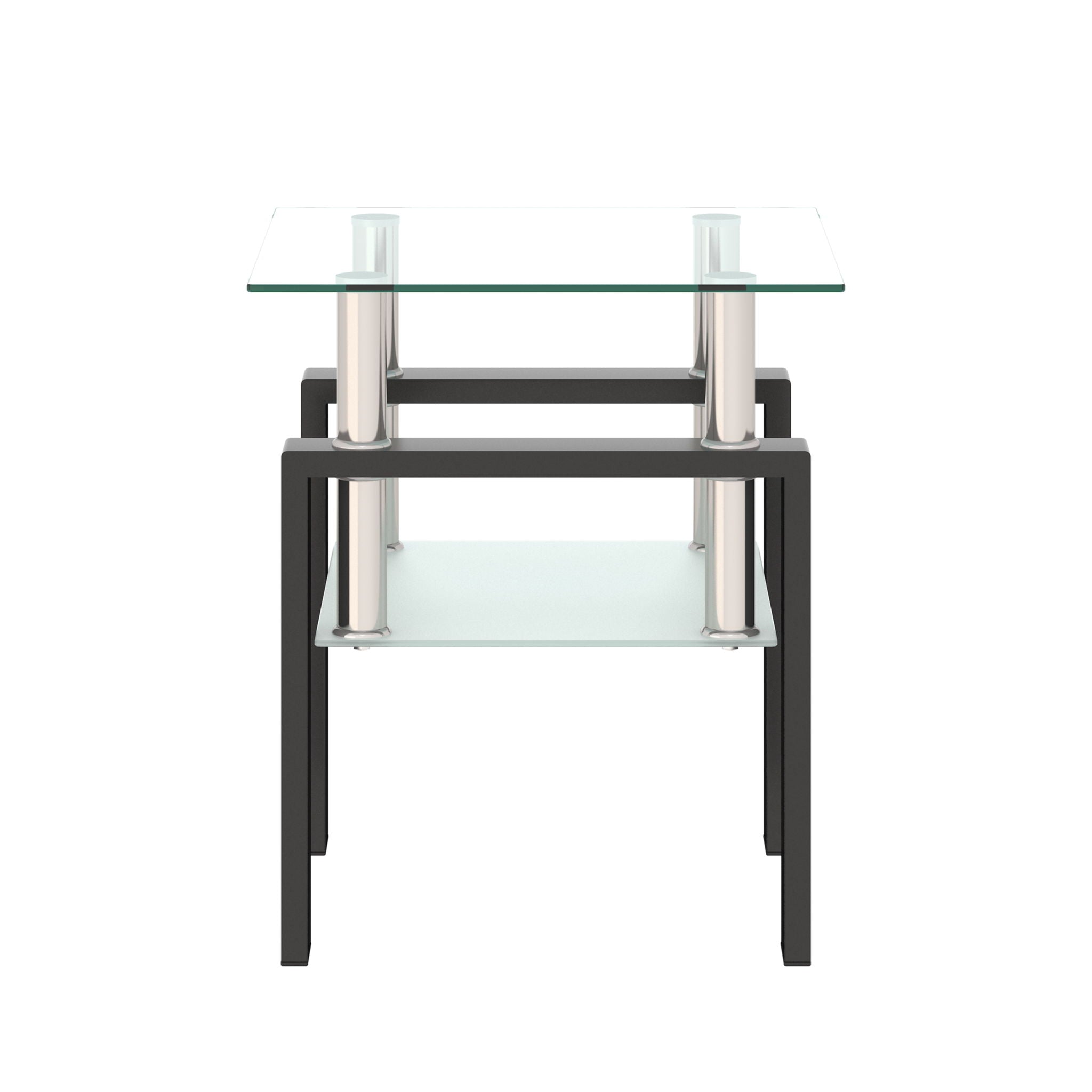 Modern Tempered Glass Tea Table, End Square Table For Living Room - Best Buy Furniture