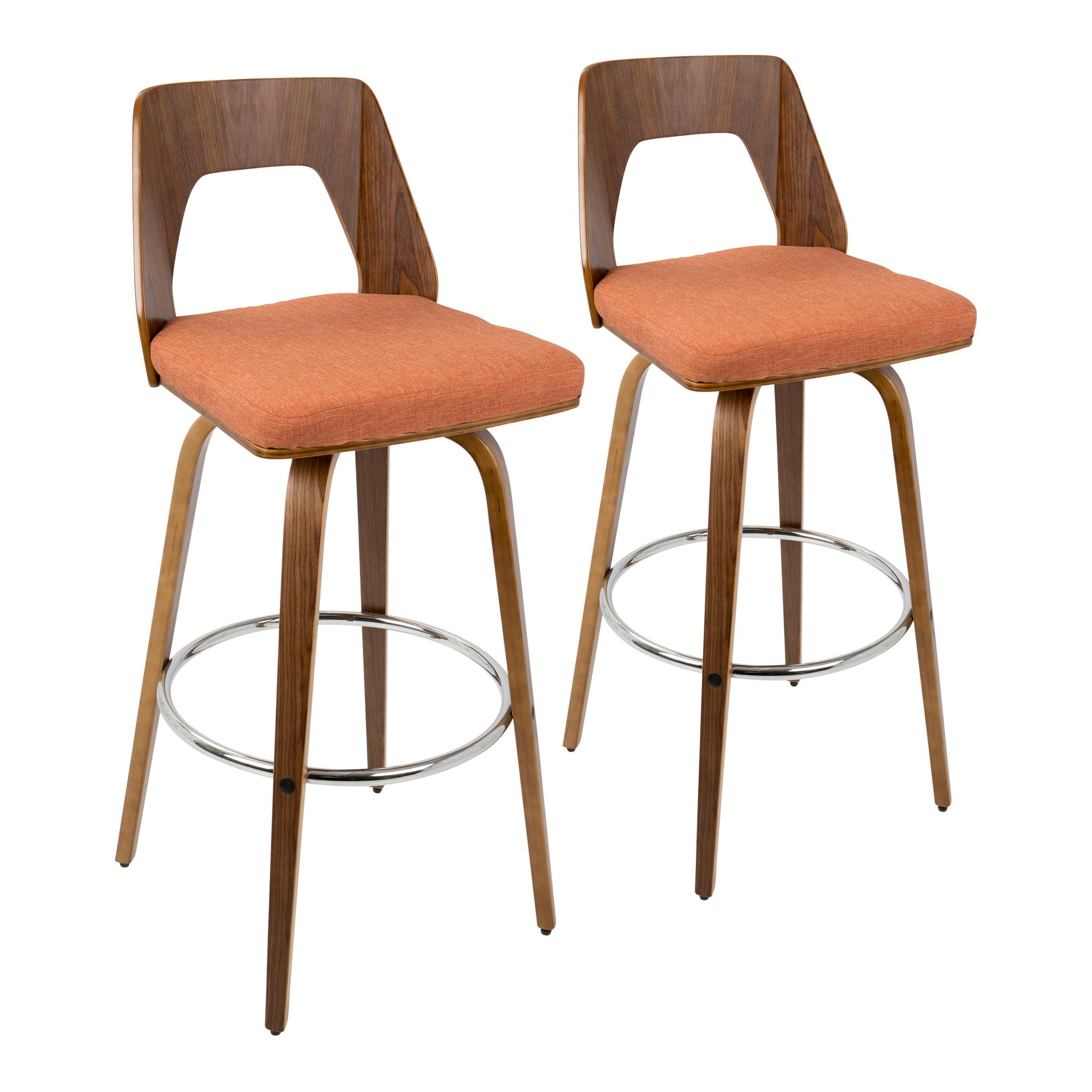 Trilogy - Mid Century Modern Barstool (Set of 2) - Best Buy Furniture