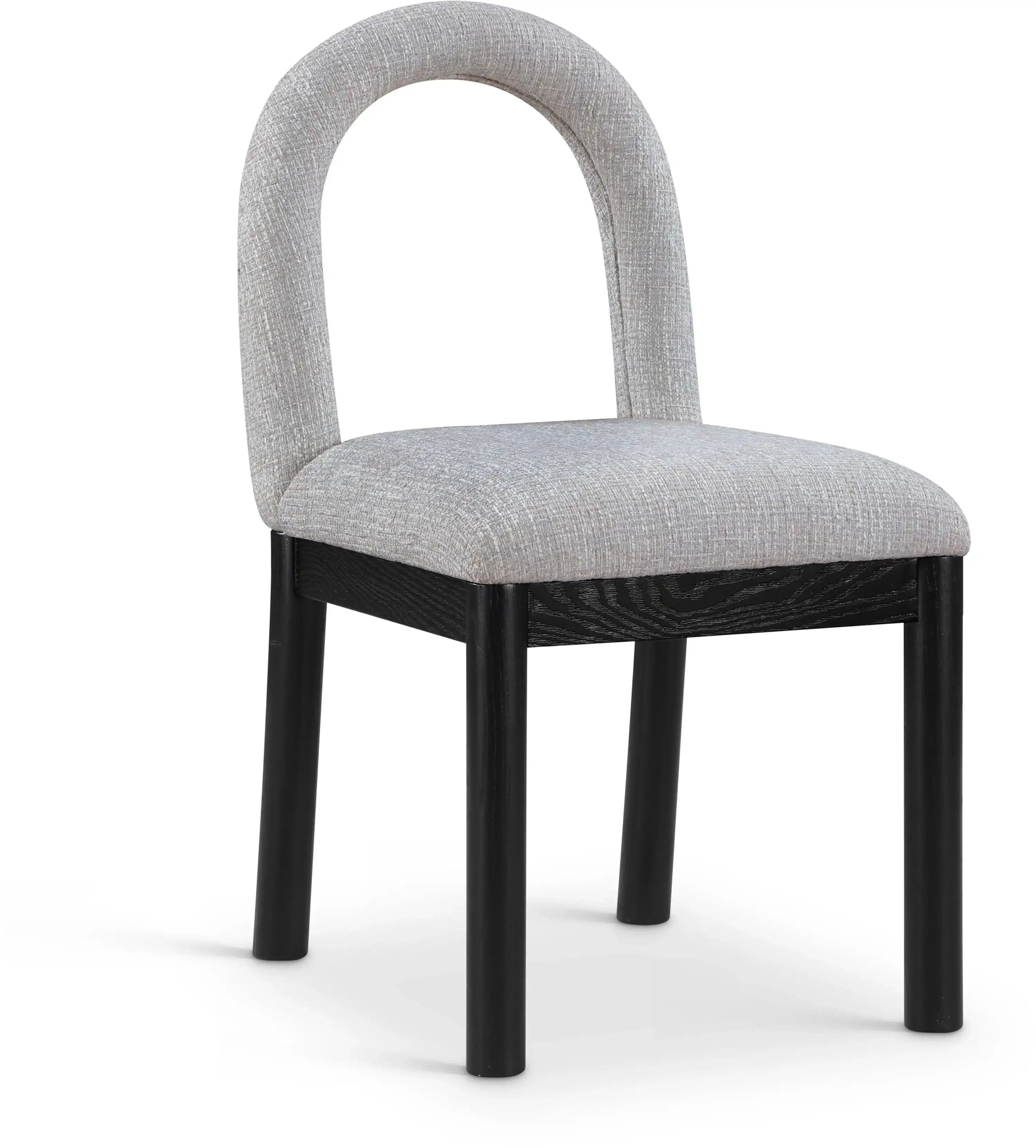 Conrad - Linen Dining Chair With Black Legs - Best Buy Furniture