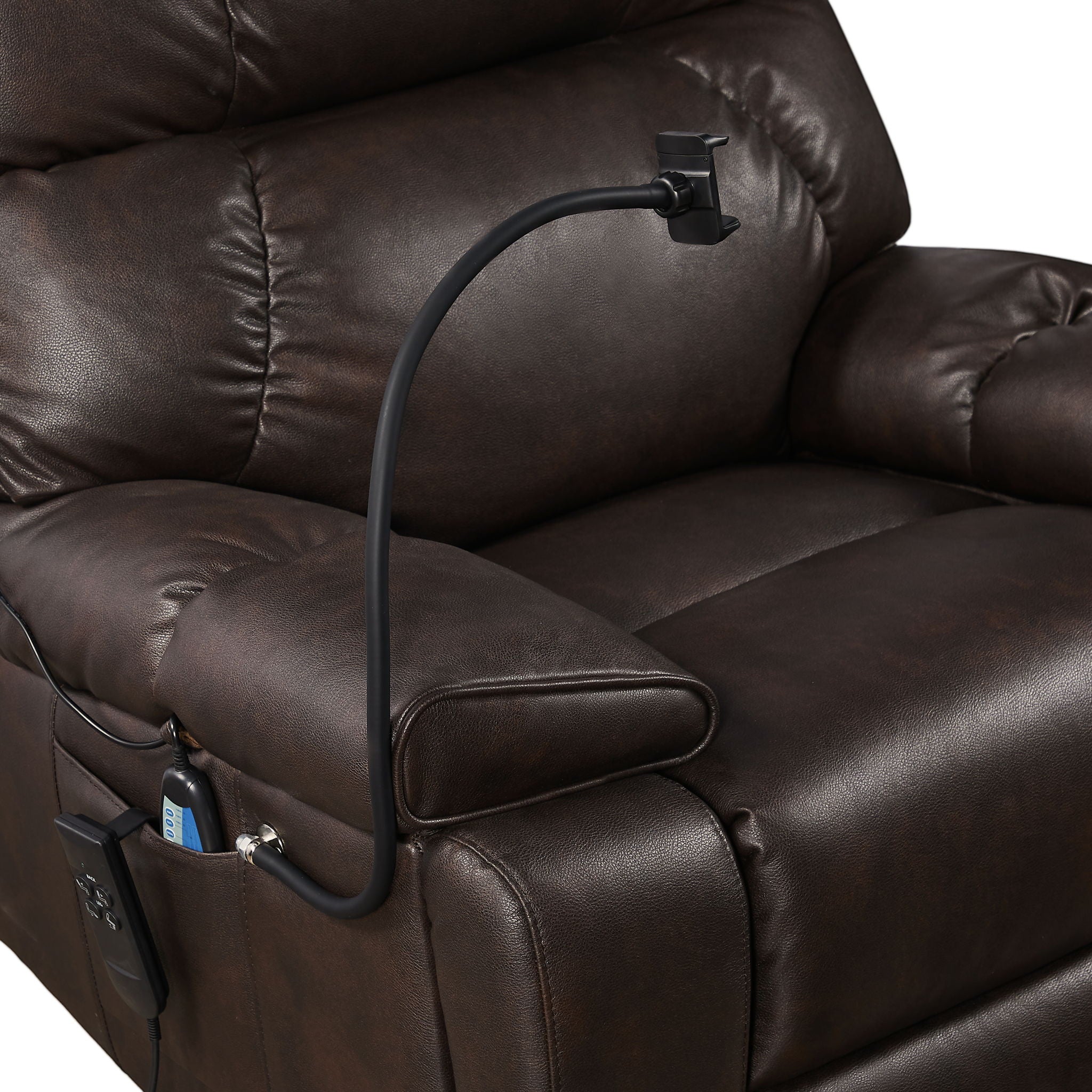 Recliner Chair With Phone Holder, Electric Power Lift Recliner Chair With 2 Motors Massage And Heat For Elderly, 3 Positions, 2 Side Pockets, Cup Holders - Best Buy Furniture