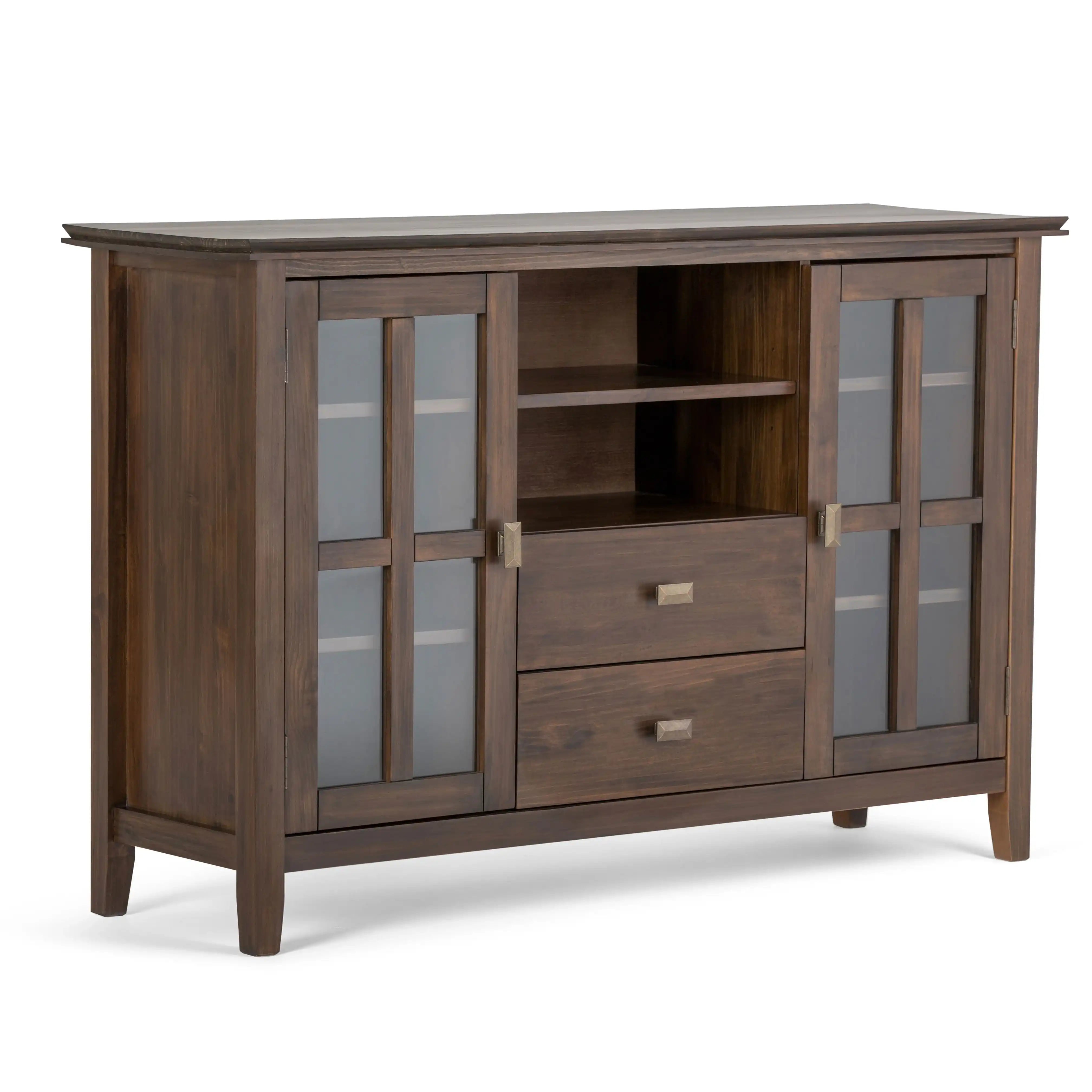 Artisan - Tall TV Media Stand - Natural Aged Brown - Best Buy Furniture