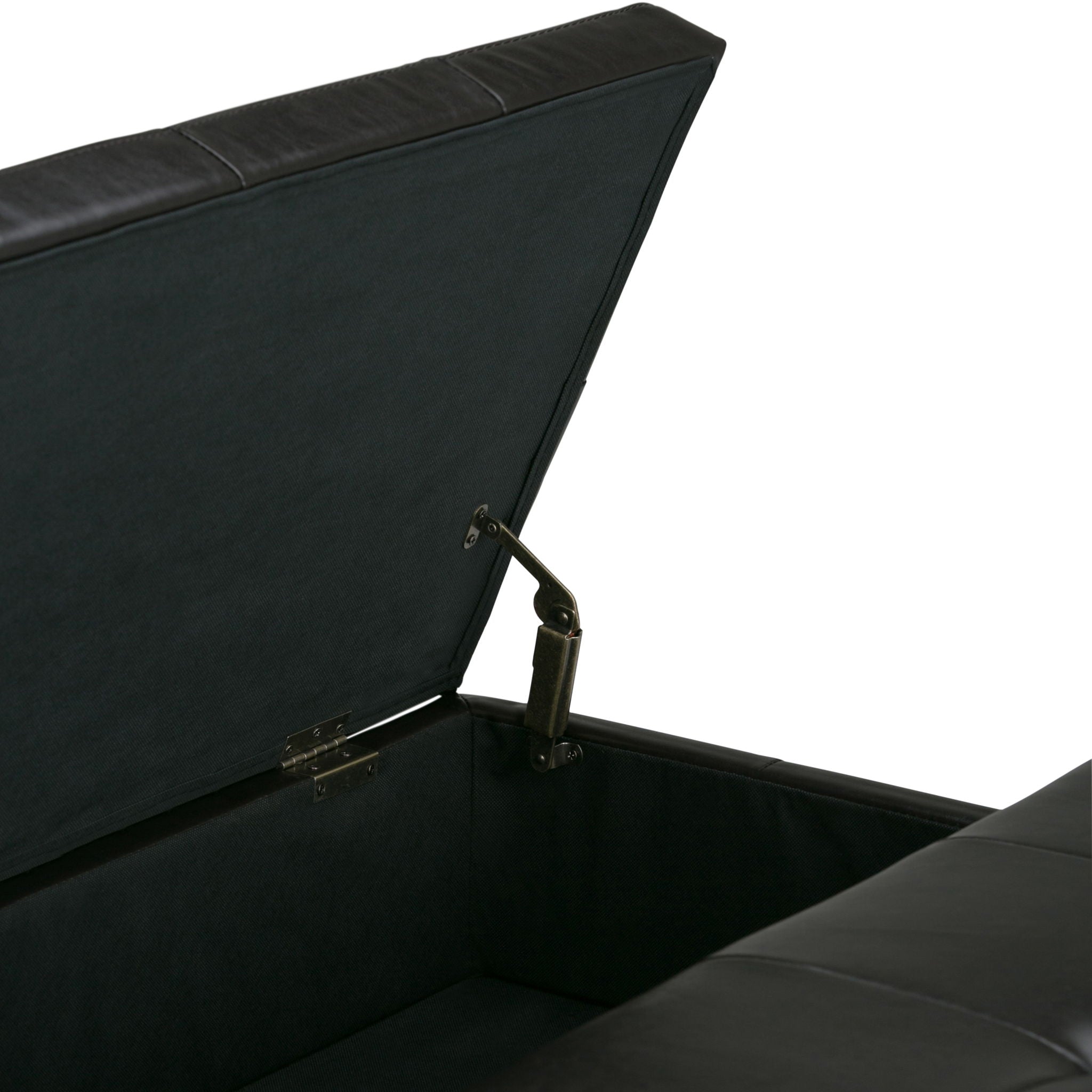 Dover - Square Coffee Table Storage Ottoman - Tanners Brown - Best Buy Furniture