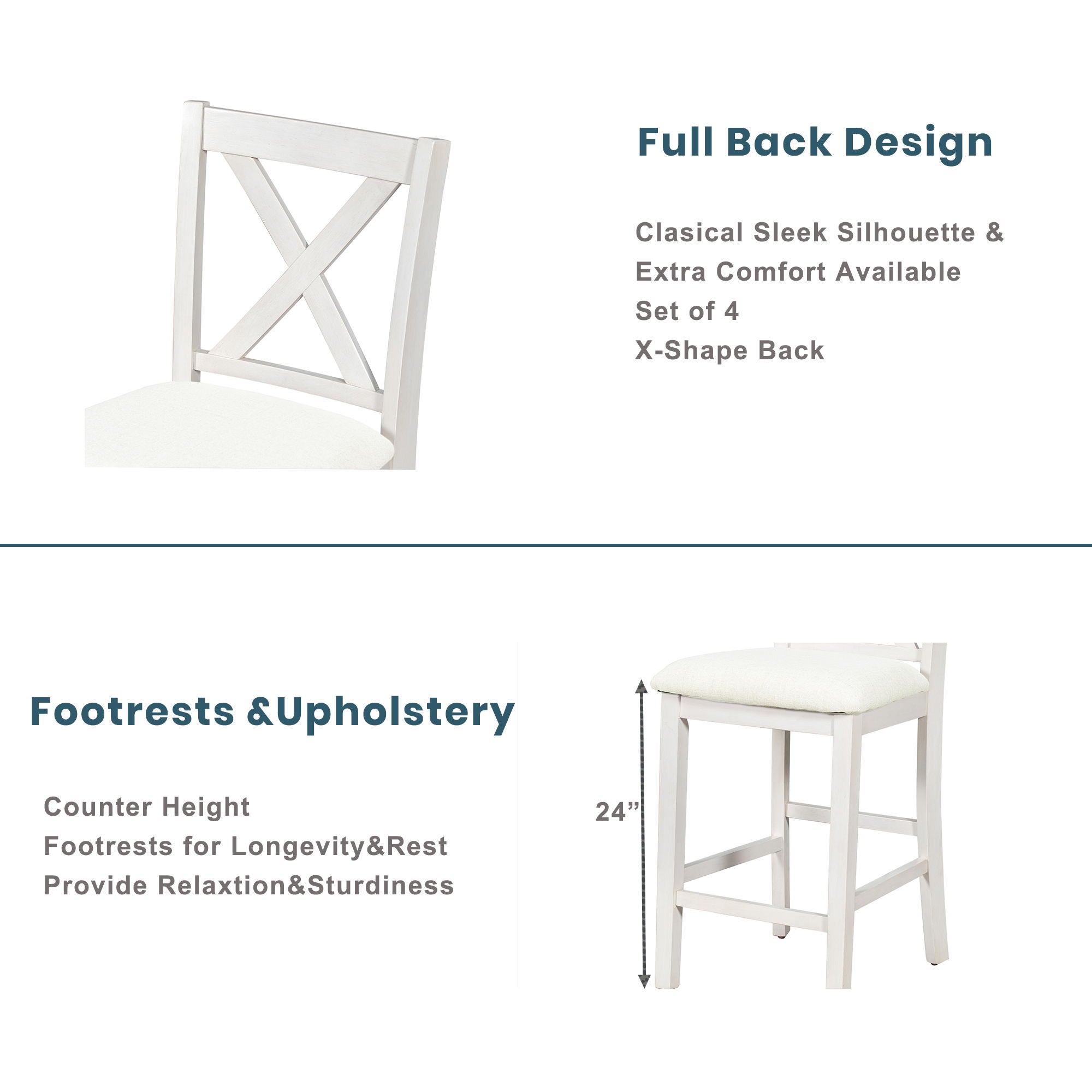 5 Pieces Counter Height Rustic Farmhouse Dining Room Wooden Bar Table Set With 2 Stools And 2 Chairs - Best Buy Furniture
