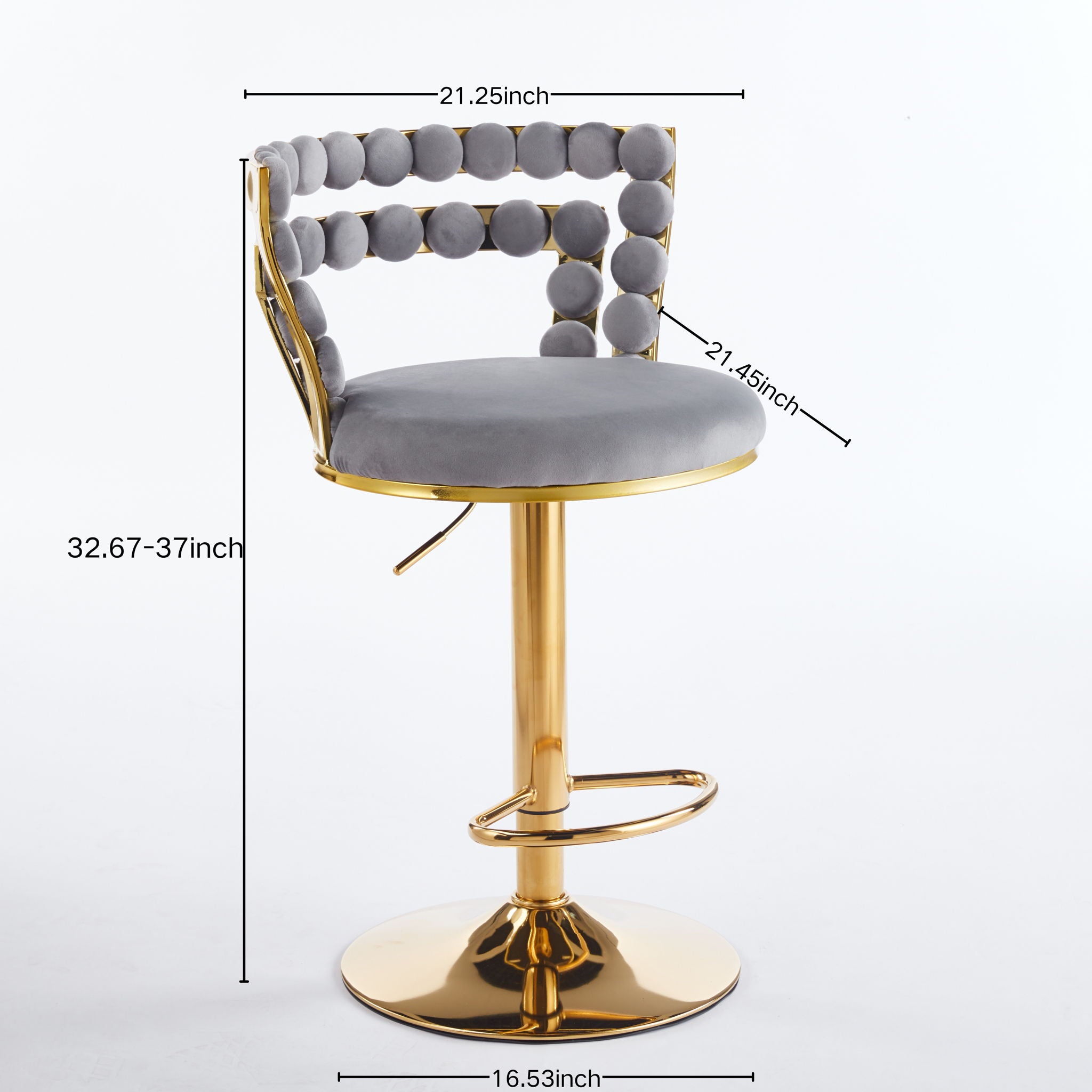 Modern Bar Chair With Iron Tube Legs, Soft Cushions And Comfortable Backrest (Set of 2) - Best Buy Furniture