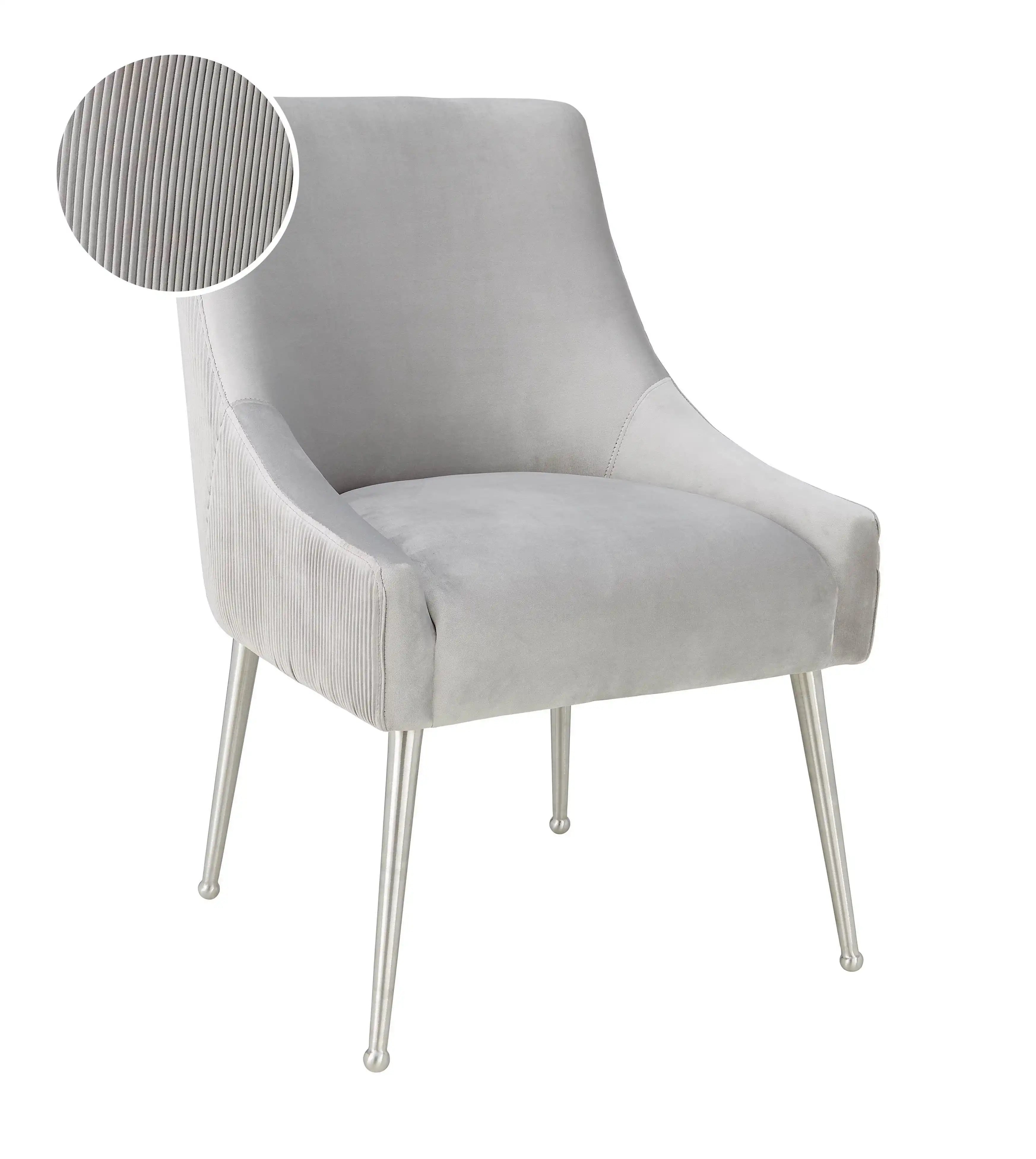 Beatrix - Pleated Velvet Side Chair - Best Buy Furniture
