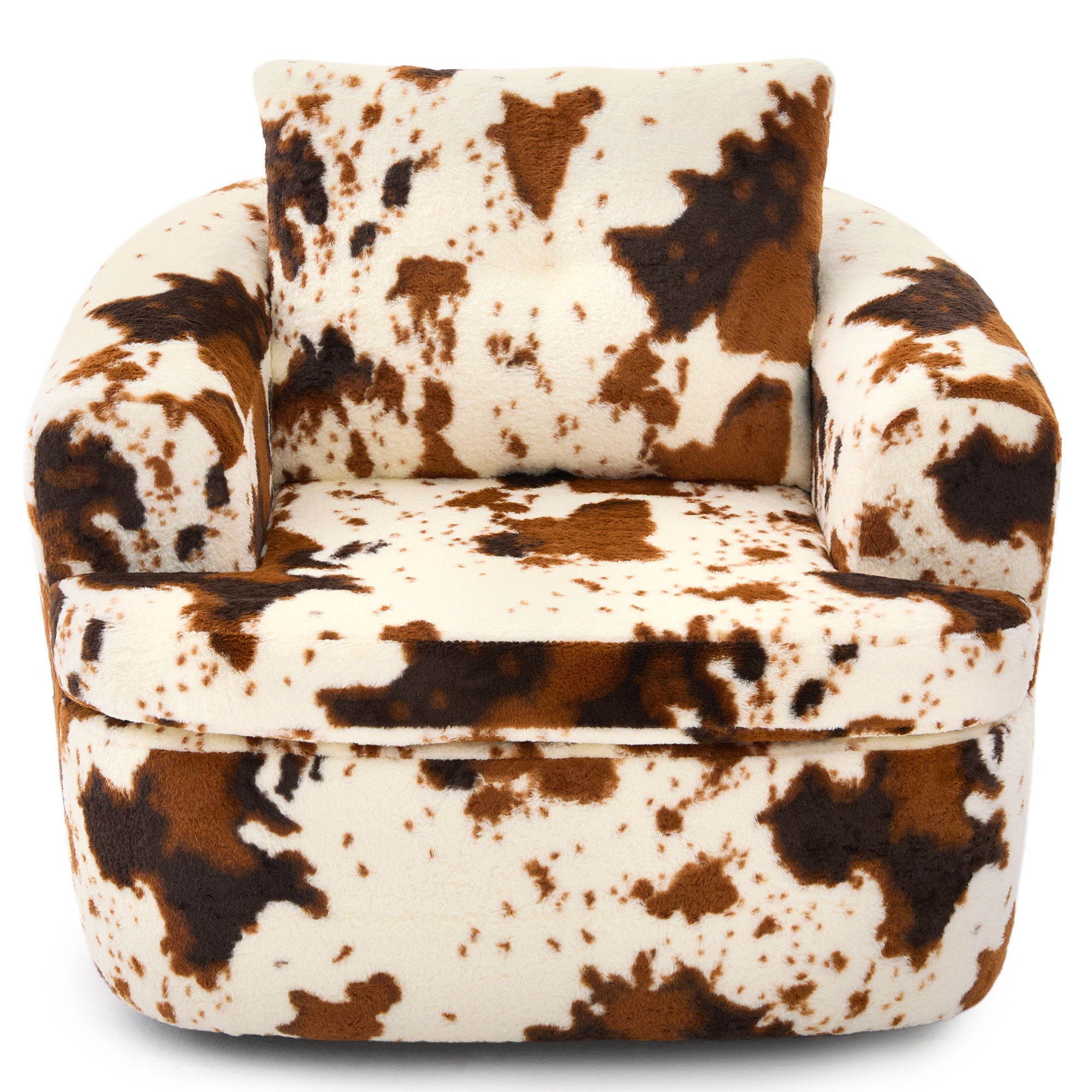 Modern Swivel Barrel Chair With Dual-Layer Cushion - Best Buy Furniture