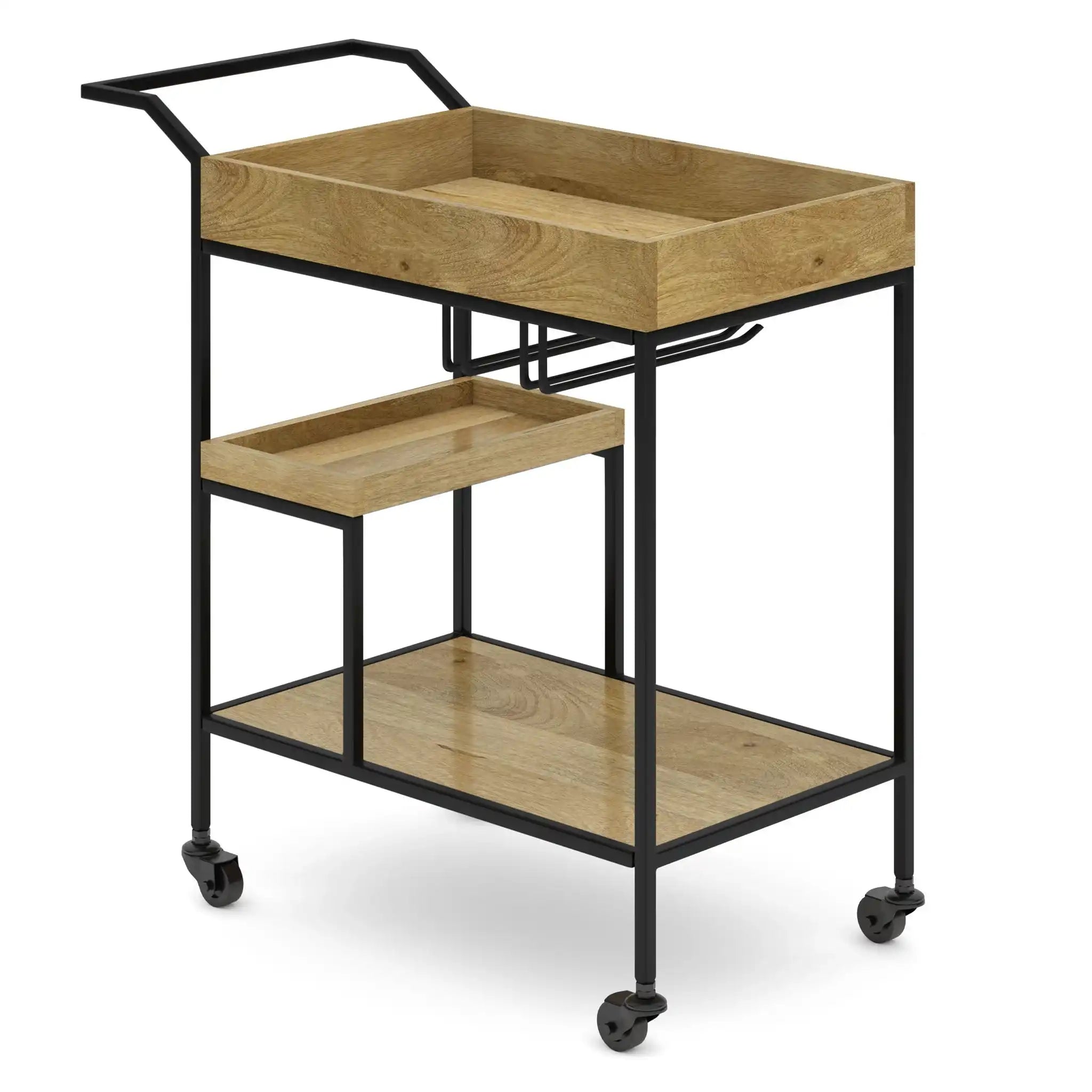 Barnes - Bar Cart - Natural - Best Buy Furniture