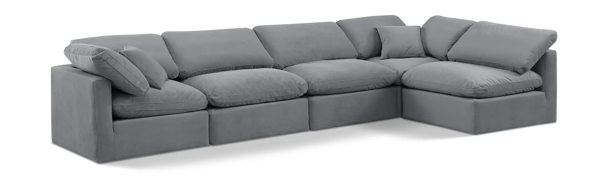 Indulge - Velvet 5 Piece Modular Sectional - Best Buy Furniture