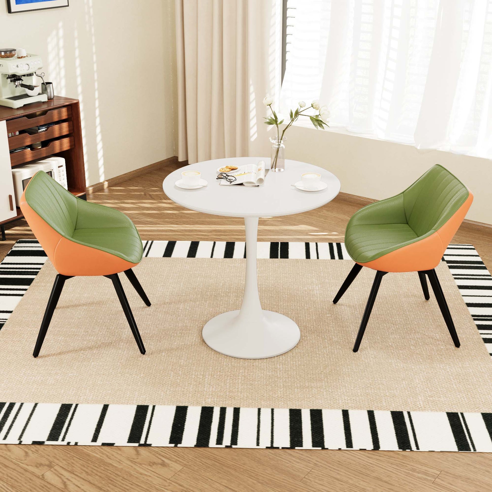 Round Dining Table Set With Tulip Design And 2 Chairs - Best Buy Furniture