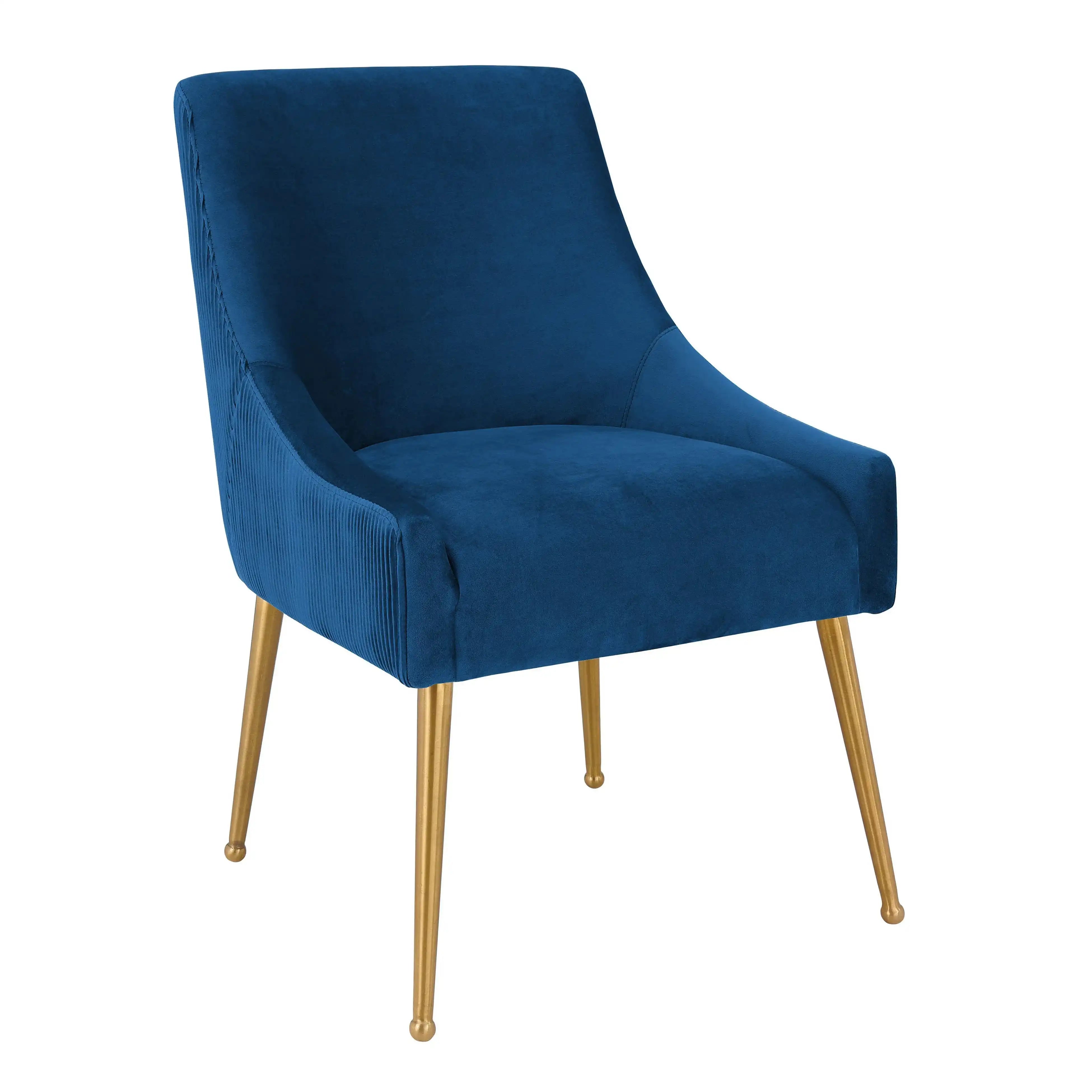 Beatrix - Pleated Velvet Side Chair - Best Buy Furniture