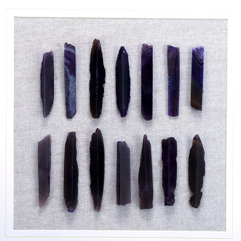 Grace Purple Agate Shadow Boxes Wall Art (Set of 2) - Multicolor - Best Buy Furniture