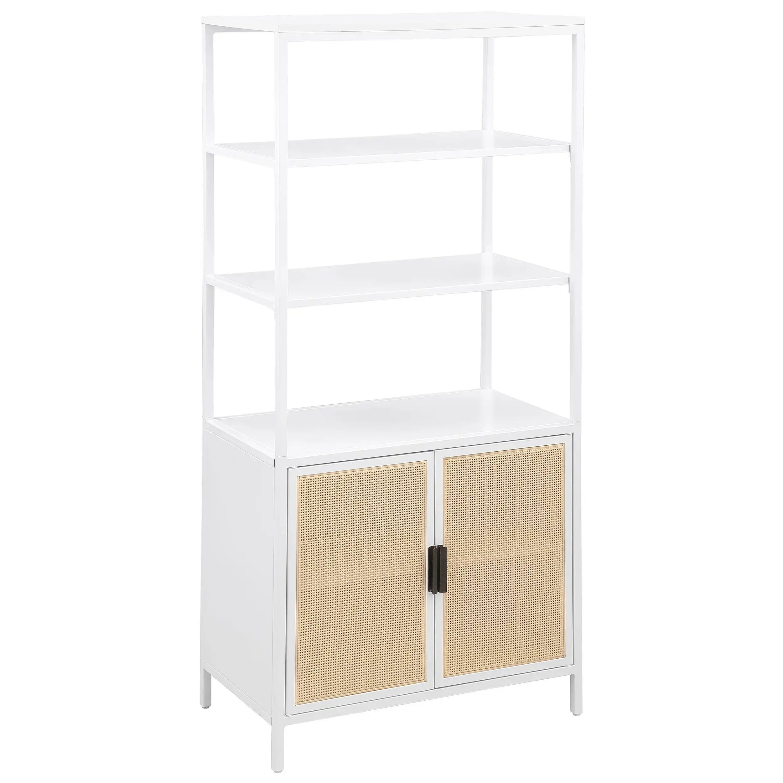 Amherst - 3-Shelf Radio Weave Cane Metal Accent Cabinet - Best Buy Furniture