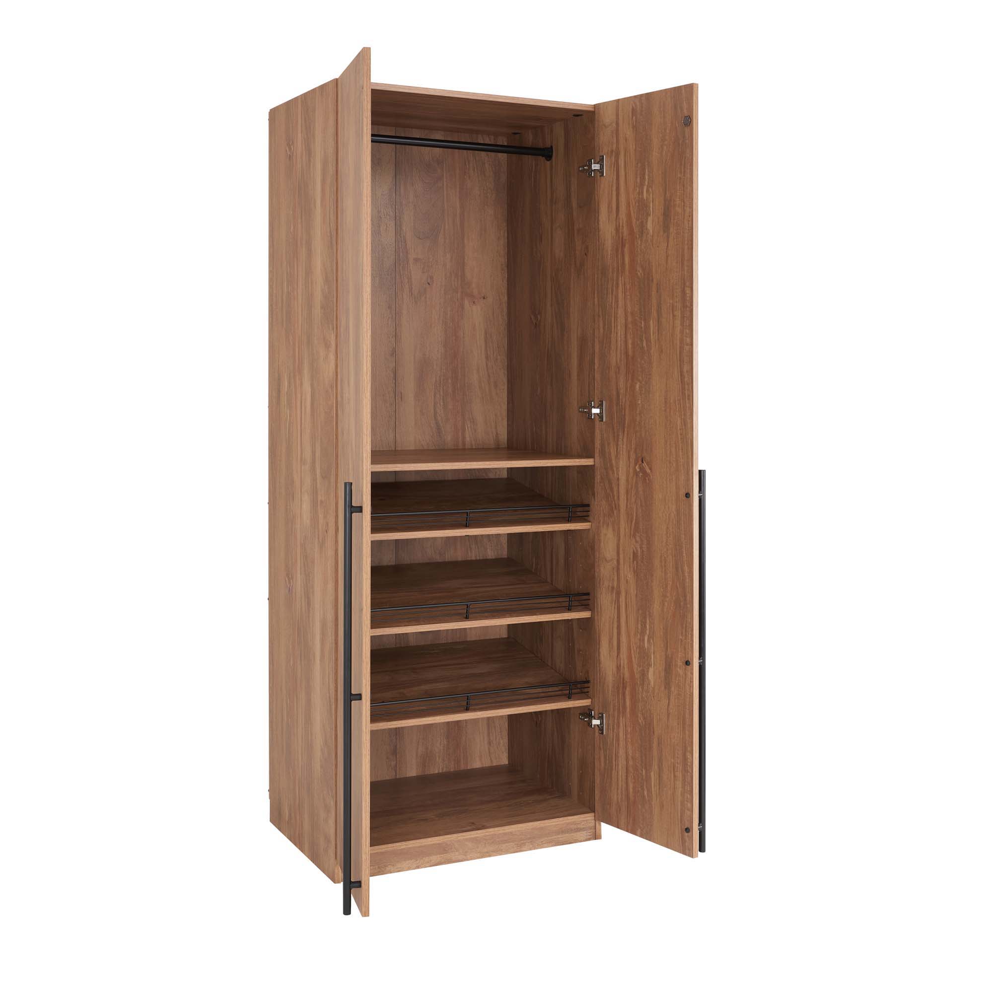 Lee - Free Standing Wardrobe Closet With Adjustable Shoe Shelves