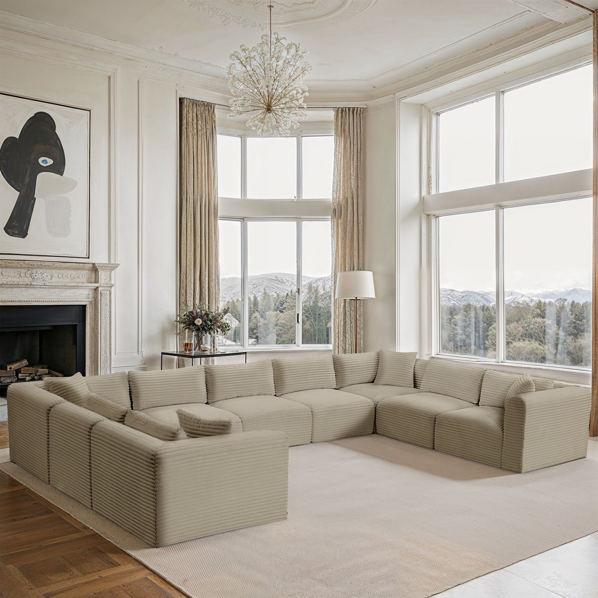 Shaggy - 9 Piece Modular U-Shaped Sectional - Best Buy Furniture