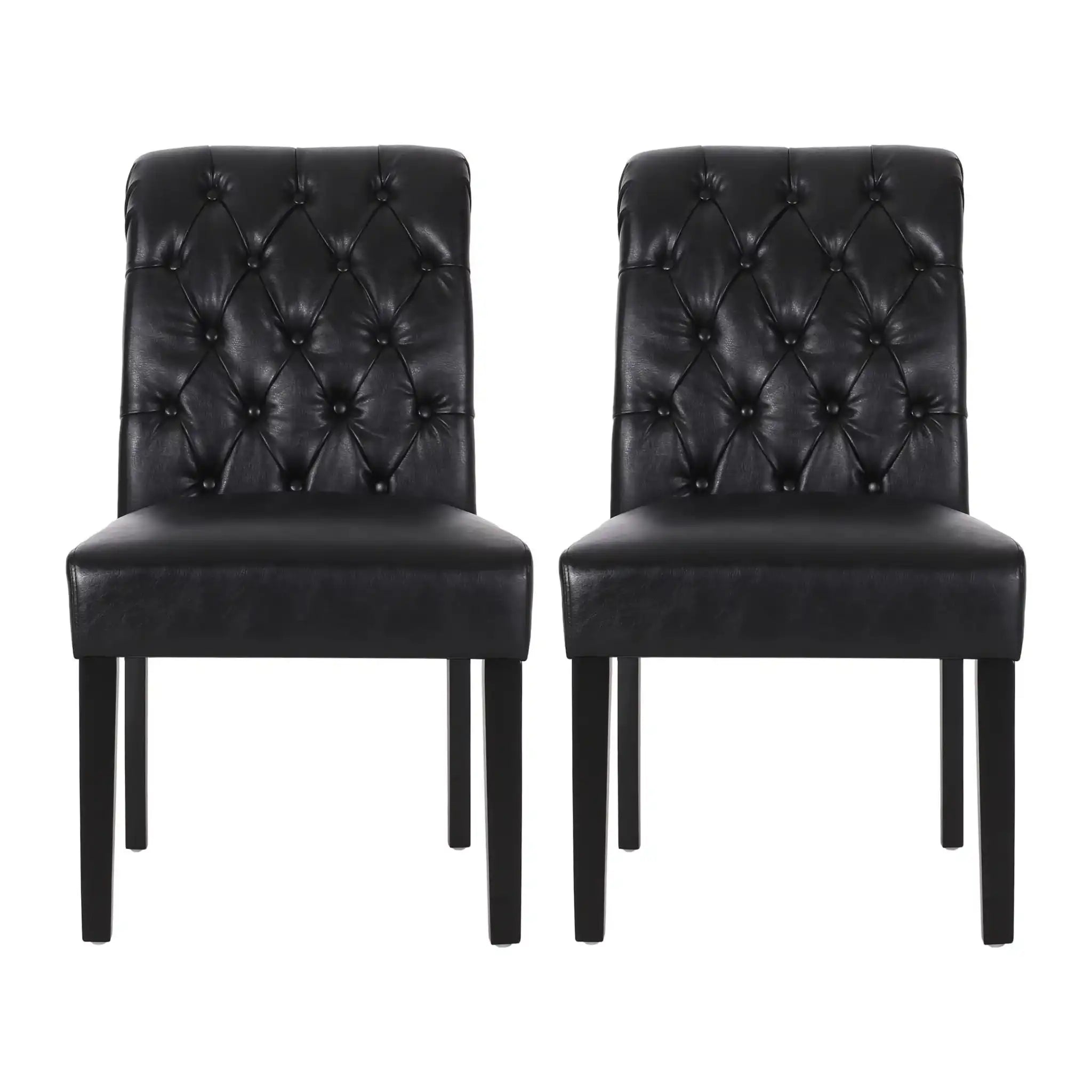Broxton - Tuft Dining Rolltop Chairs With Button Tufted Backrest (Set of 2) - Best Buy Furniture